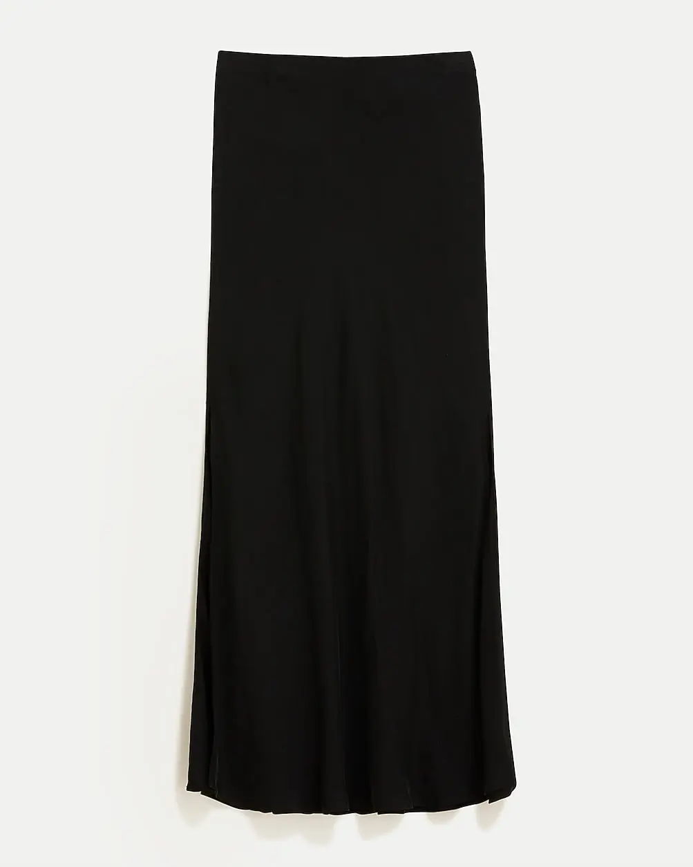 Gwyneth Column Slip Skirt in Cupro Blend (Black)