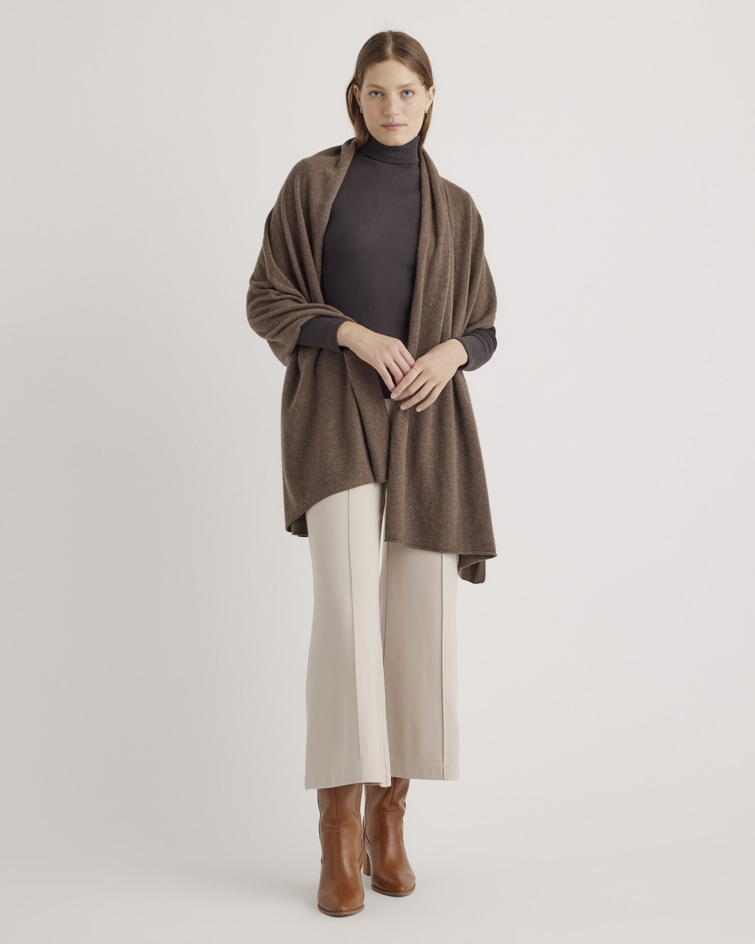 Mongolian Cashmere Wrap (Brown)