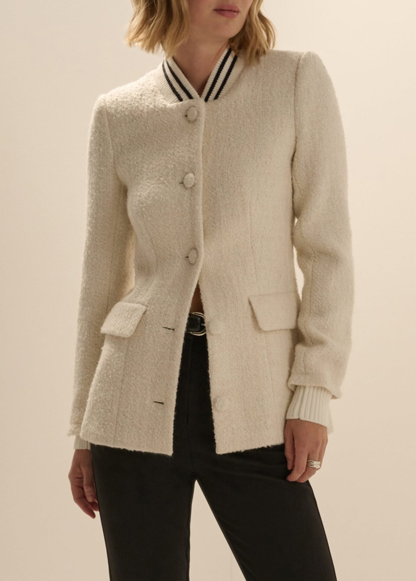 The Varsity Blazer (Ivory Boucle)