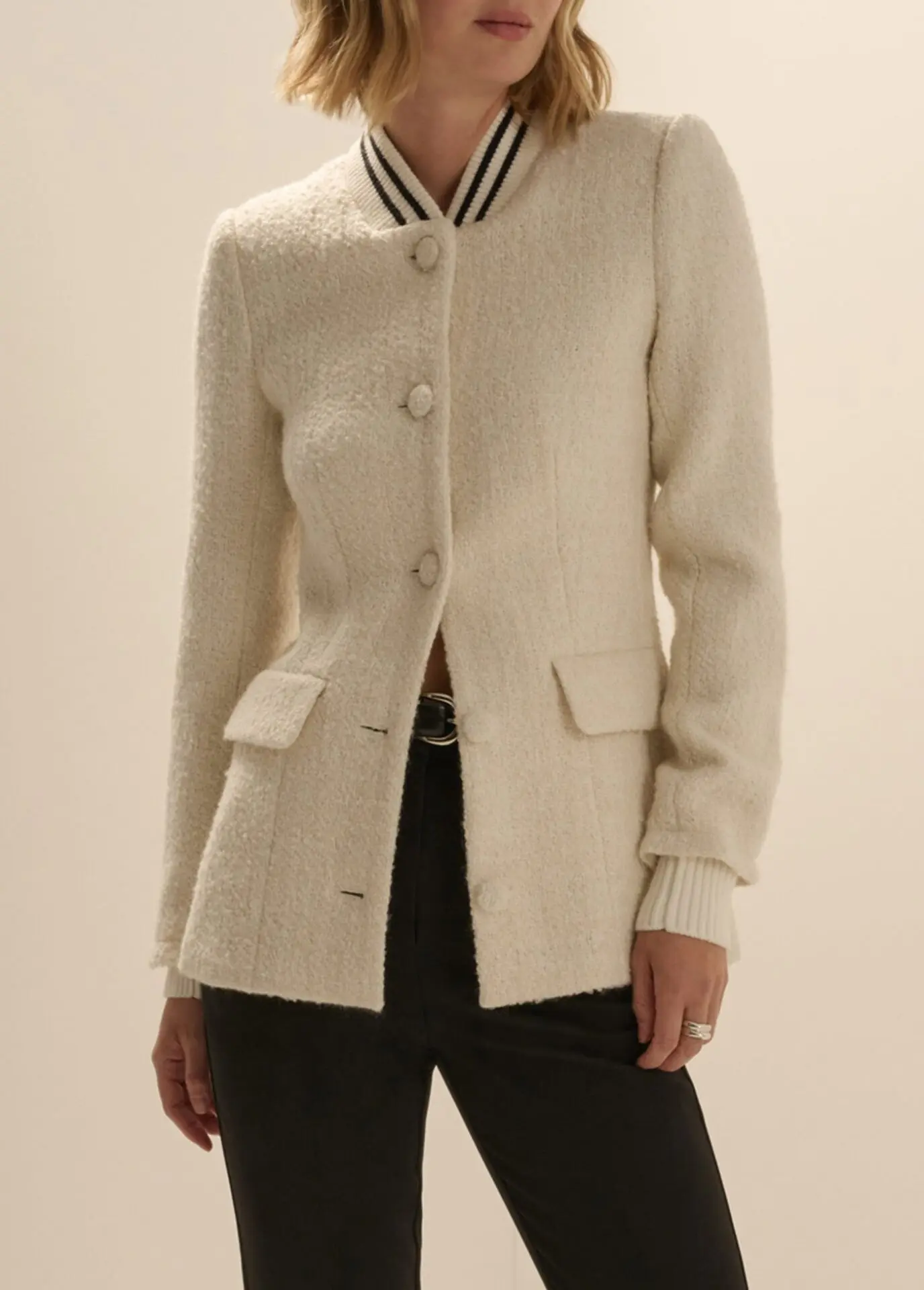 The Varsity Blazer (Ivory Boucle)