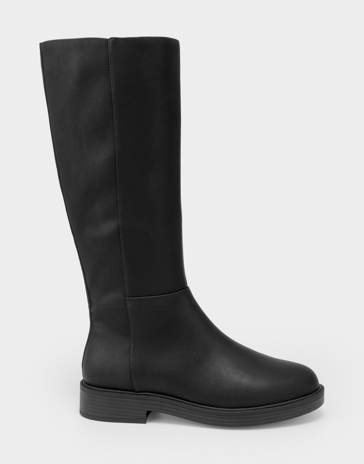 Prue Tall Boot (Black Faux Leather)