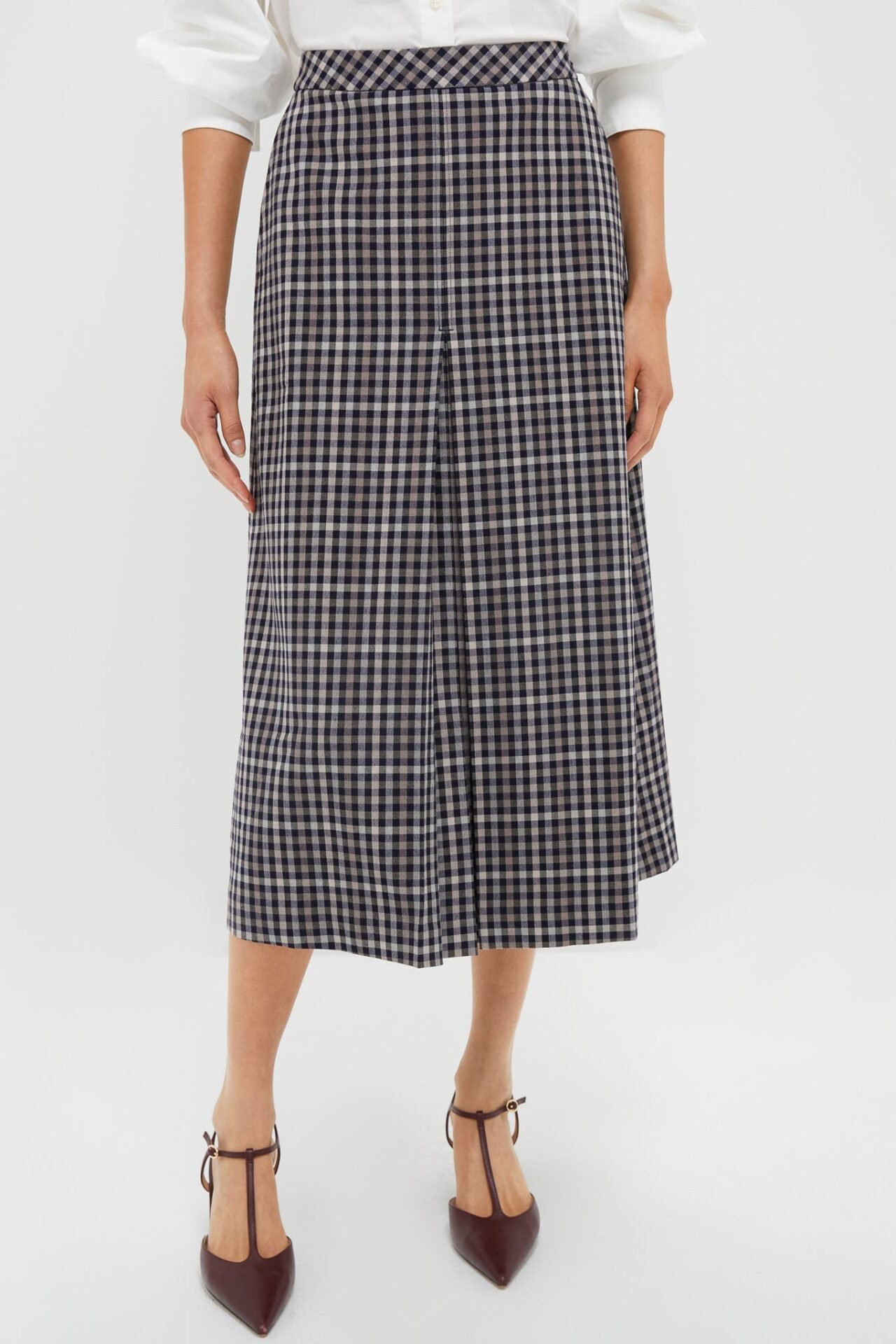 English Check Phoebe Midi Skirt