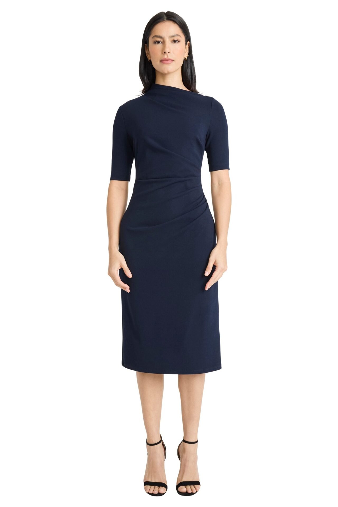 Erin Midi Half Sleeve Dress, Petite (Twilight Navy)