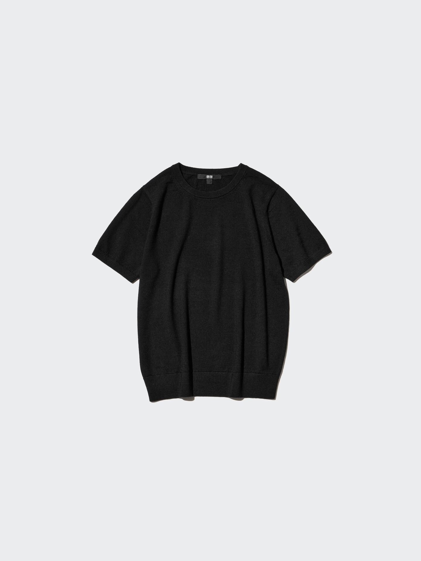 Merino Sweater, Short Sleeve (09 Black)