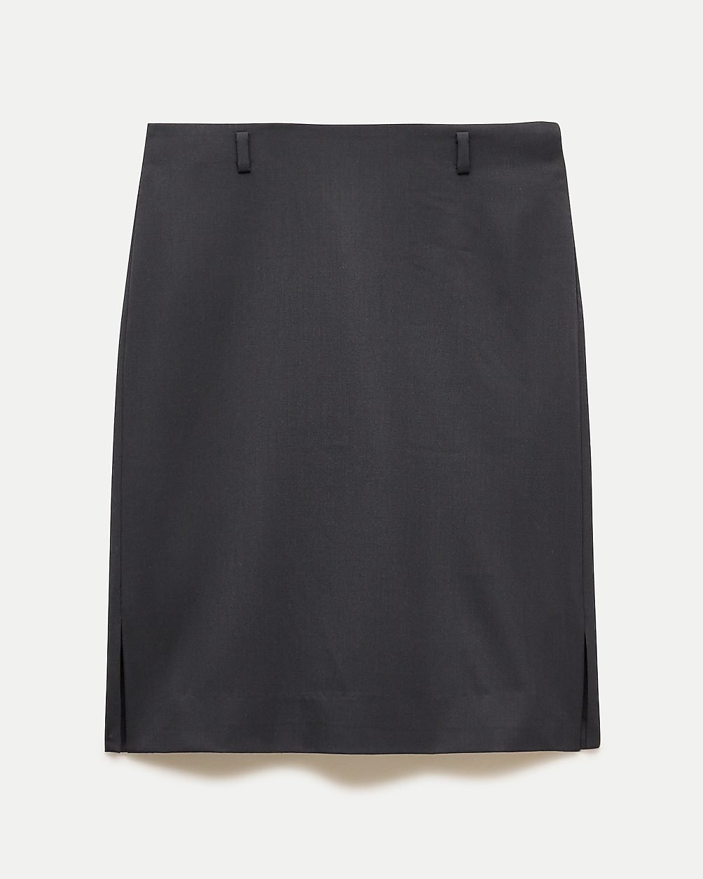 Petite No. 2 Pencil Skirt in Lightspun Wool Blend (Ink)