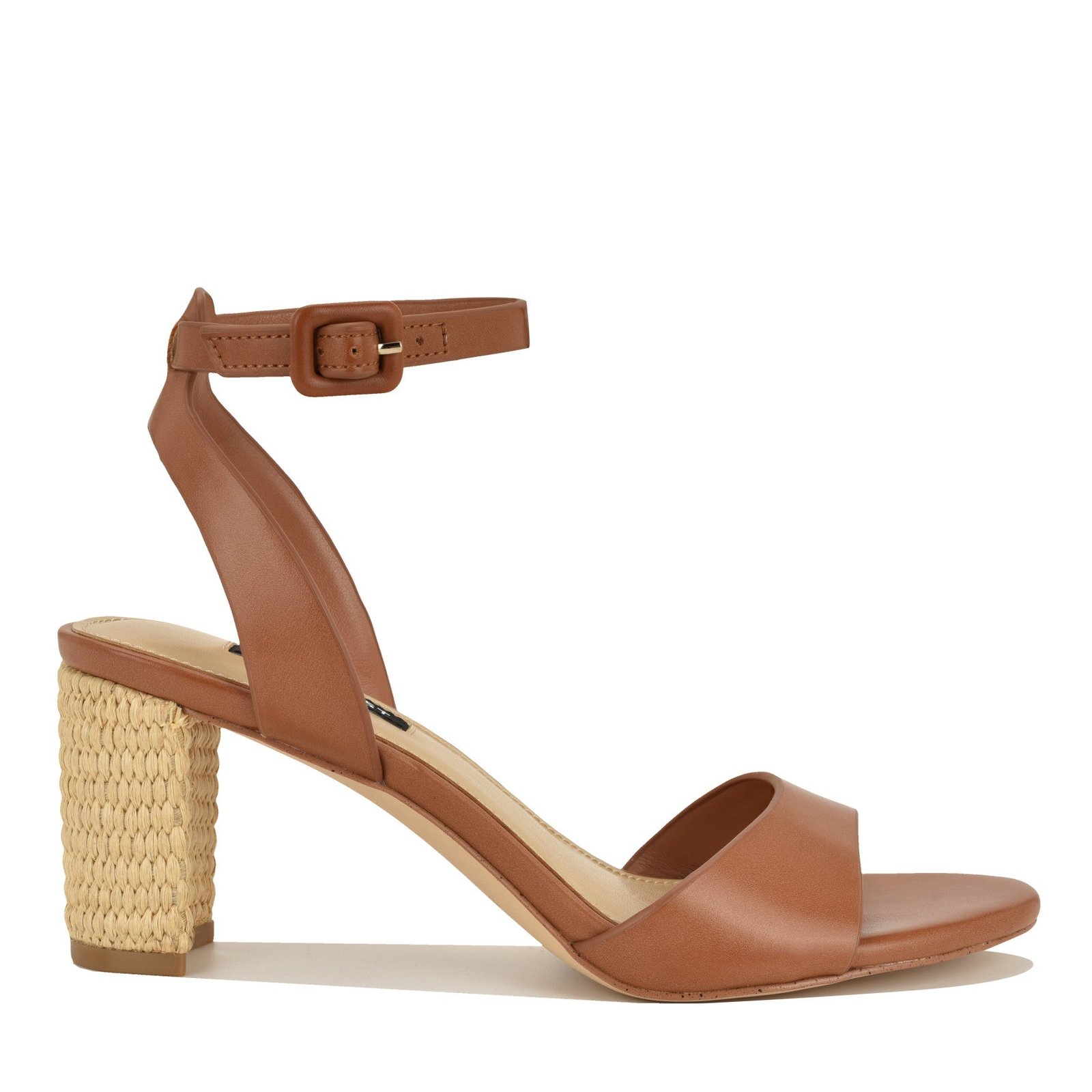 Pheba Ankle Strap Tailored Sandals (Light Brown)