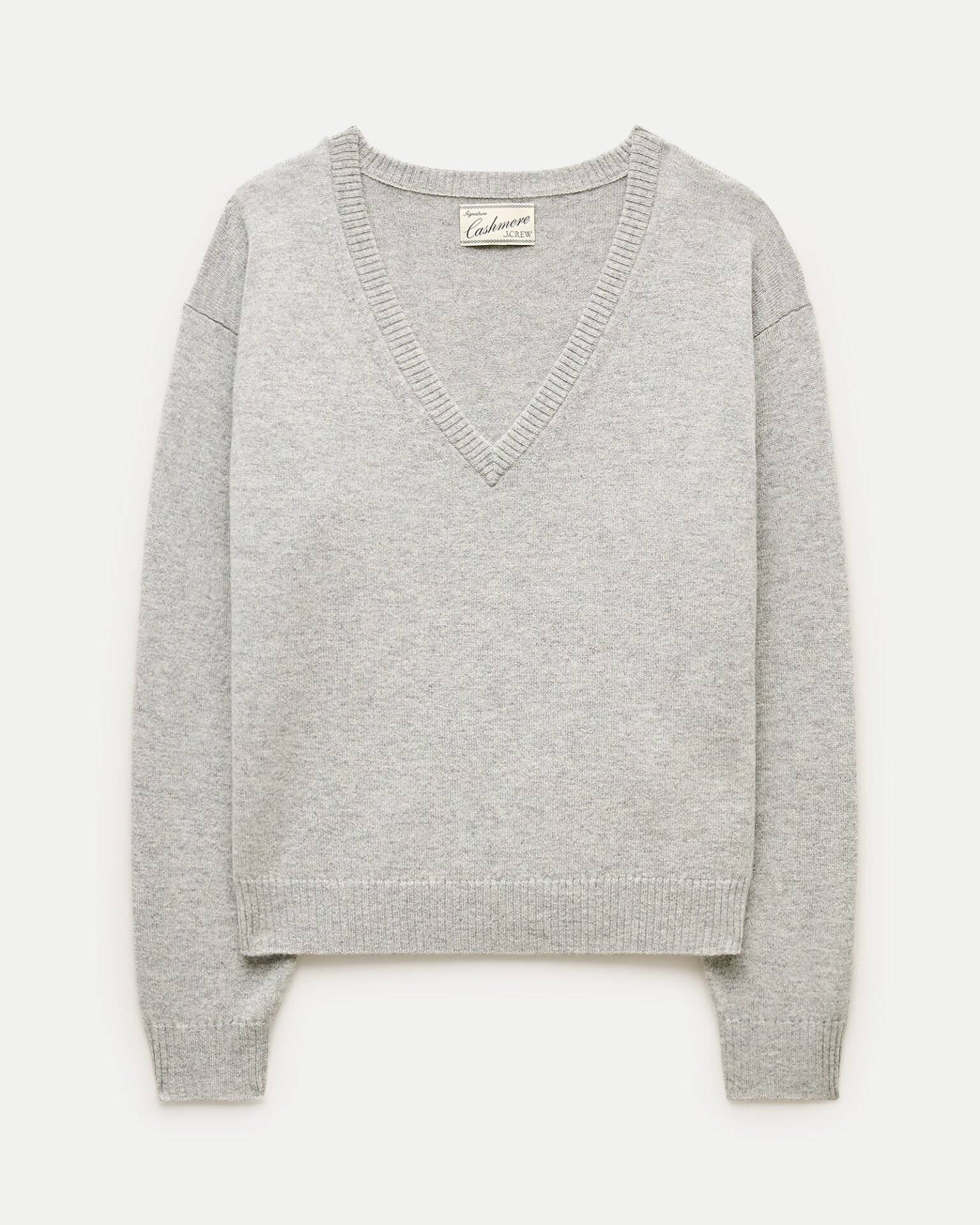 Perfect Cashmere V-Neck (Hthr Grey)
