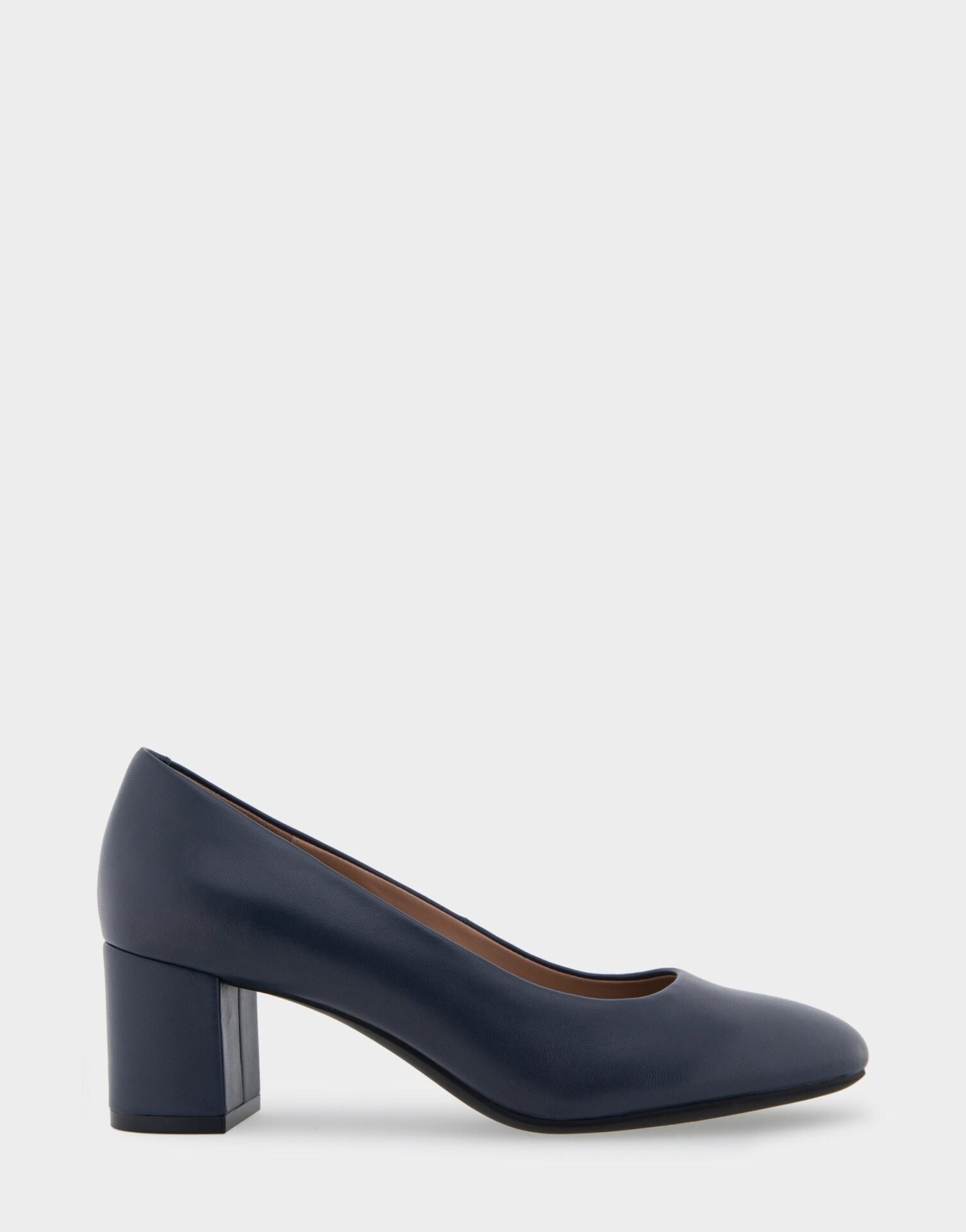 Ebel Mid Heel Pump (Navy Leather)