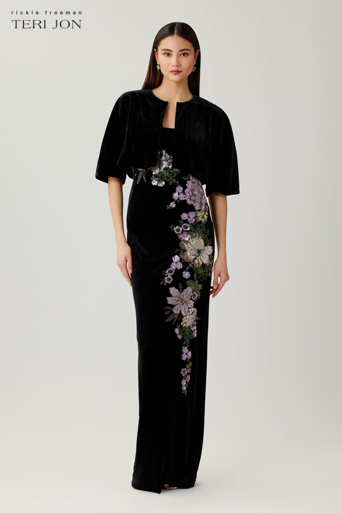 Velvet Cropped Bolero (Black)