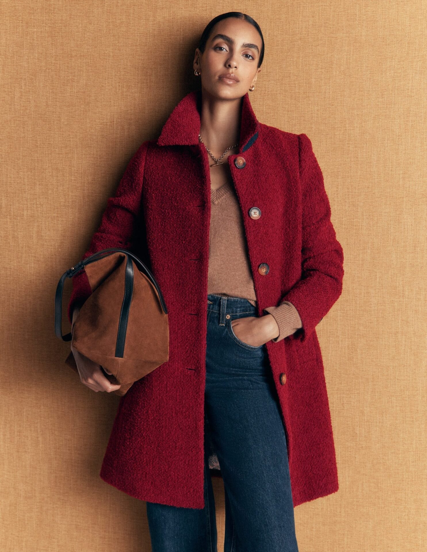Aylesford Wool Coat (Vino)
