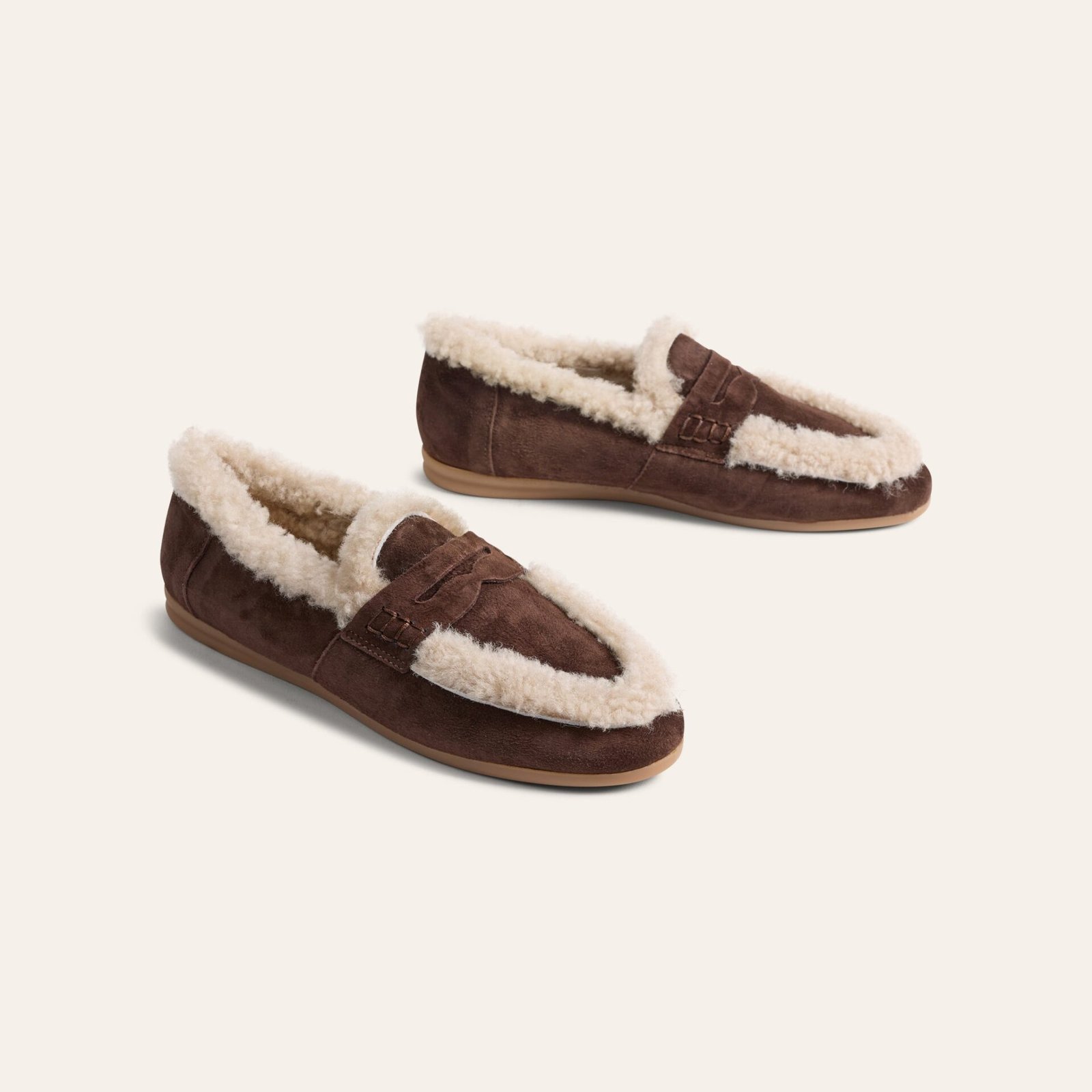 Lodi Suede Shearling Loafer (Chocolate Suede/Shearling)