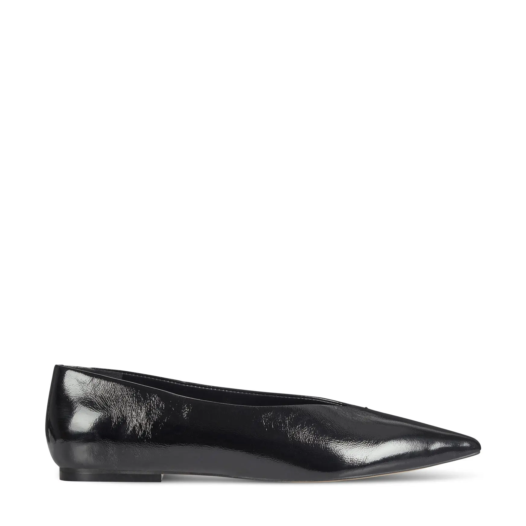 Casee Leather Flat (Black Patent Leather)