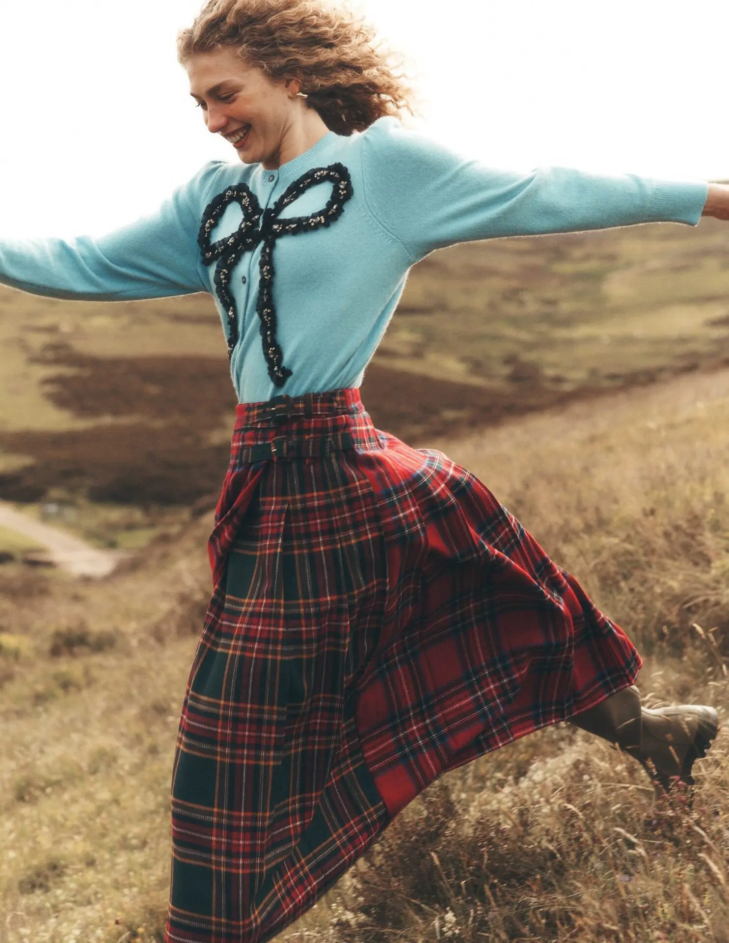 Pleated Midi Kilt (Hotch Check)