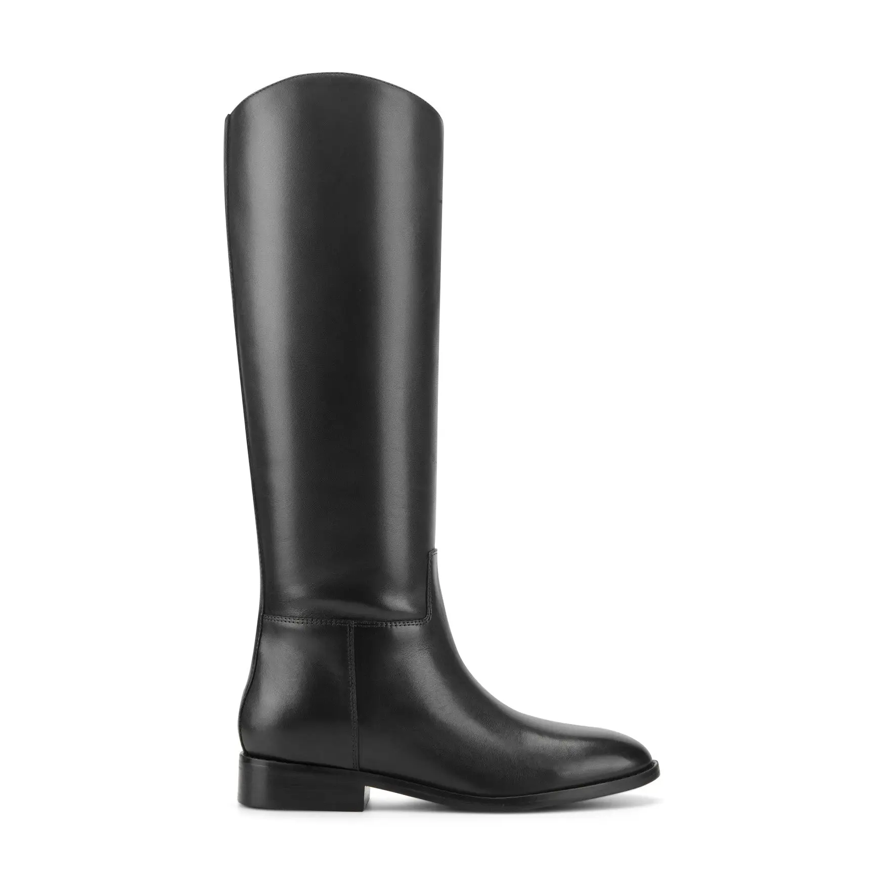 Florina Leather Riding Boot (Black Leather)