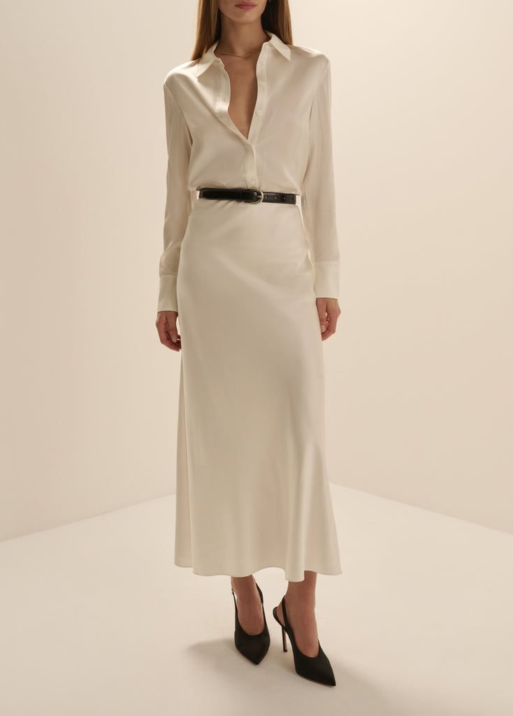 The Favorite Skirt (Ivory Silk)