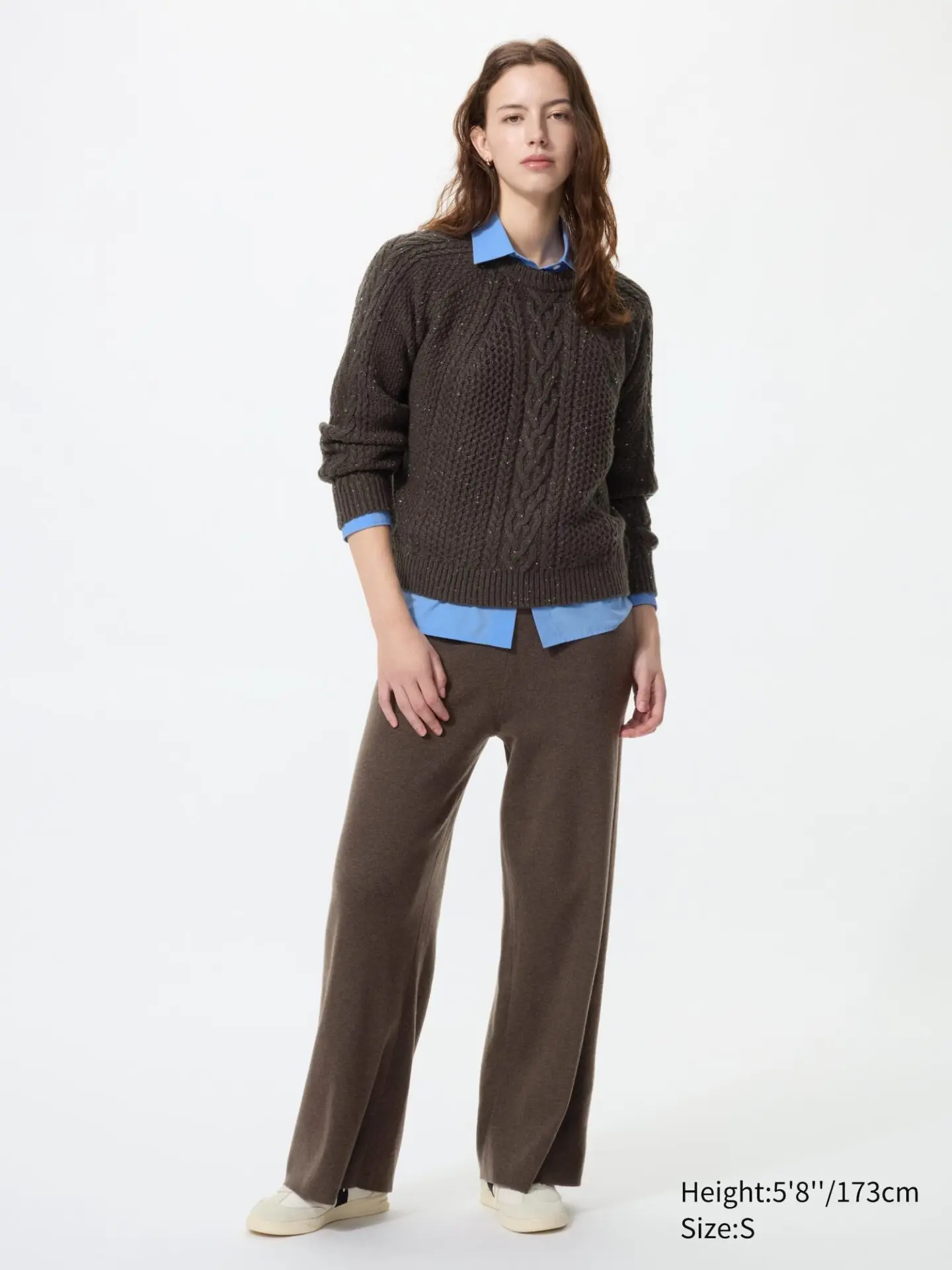 Washable Knit Pants | Smooth (38 Dark Brown)