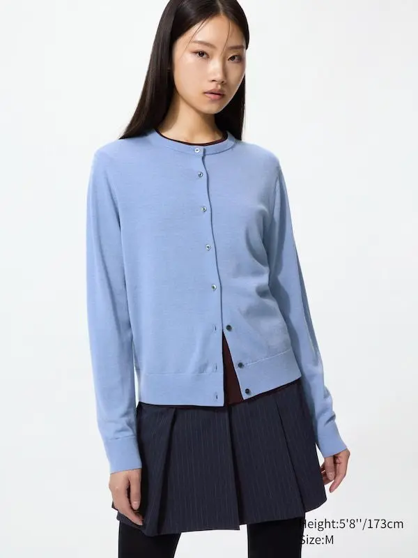 Merino Cardigan (62 Blue)