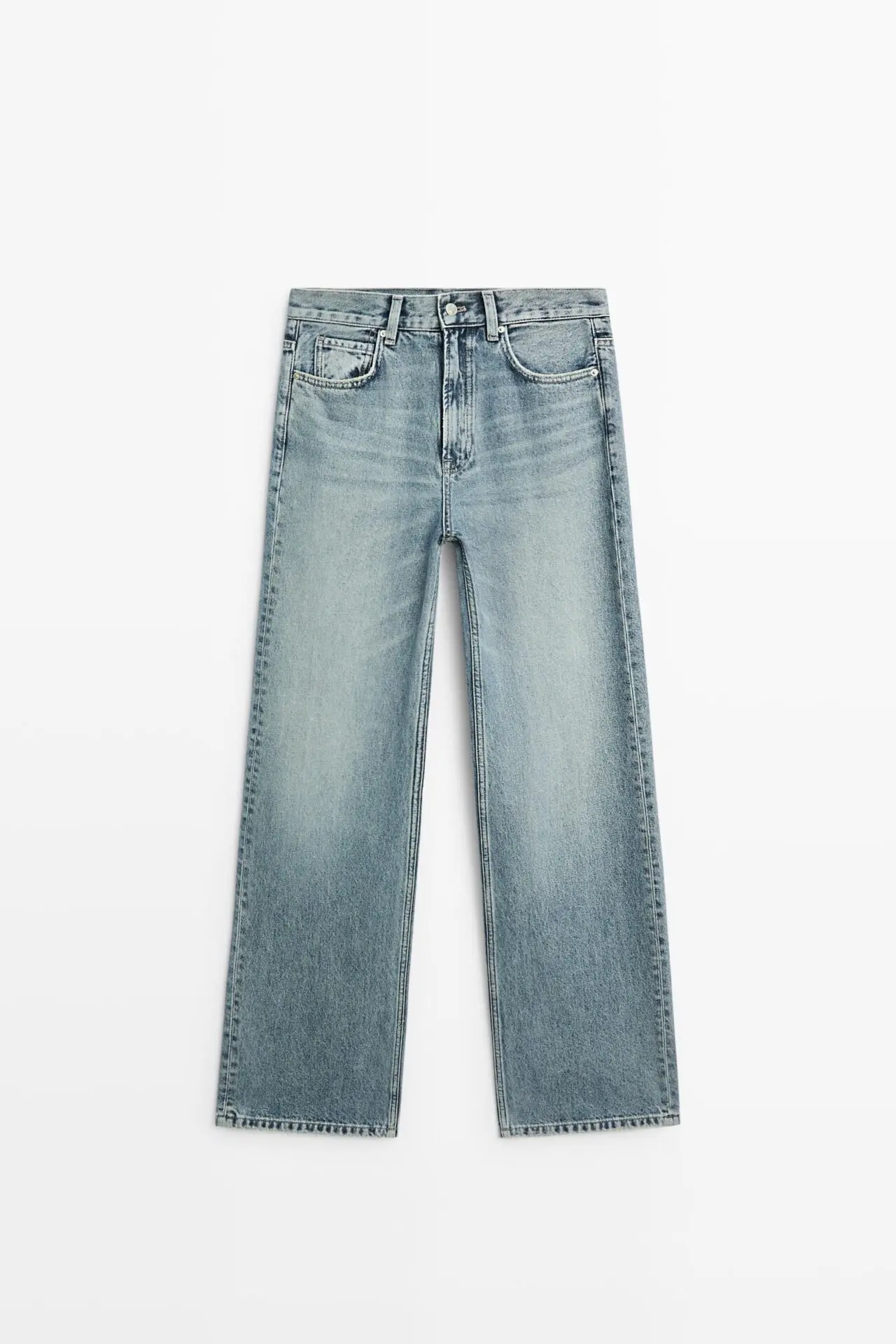 High-waist wide-leg jeans