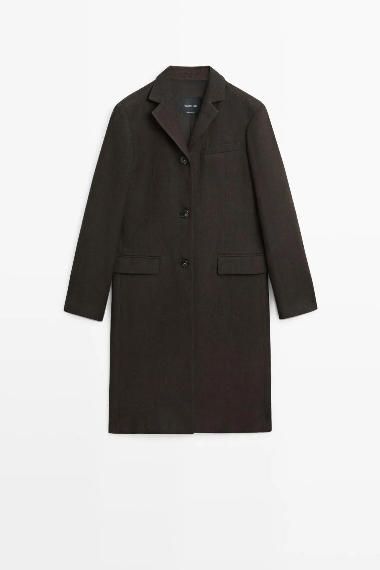 100% wool long coat