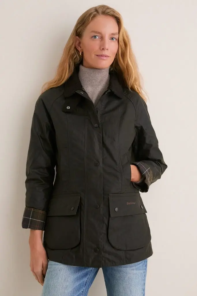 Barbour Beadnell Wax Jacket, Olive