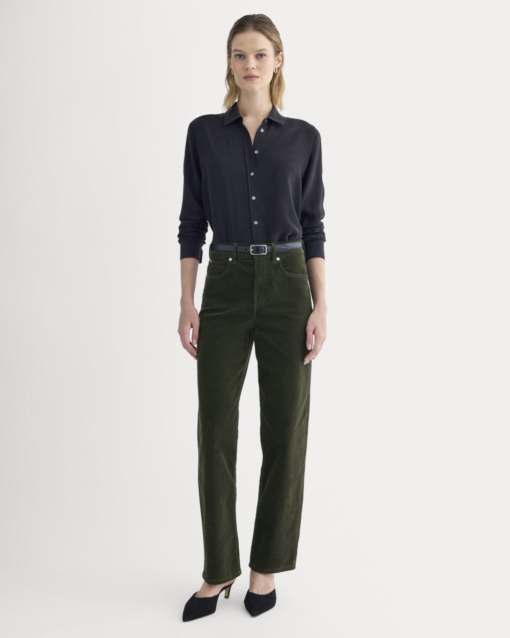 The Way-High Corduroy Pant (Dark Forest)