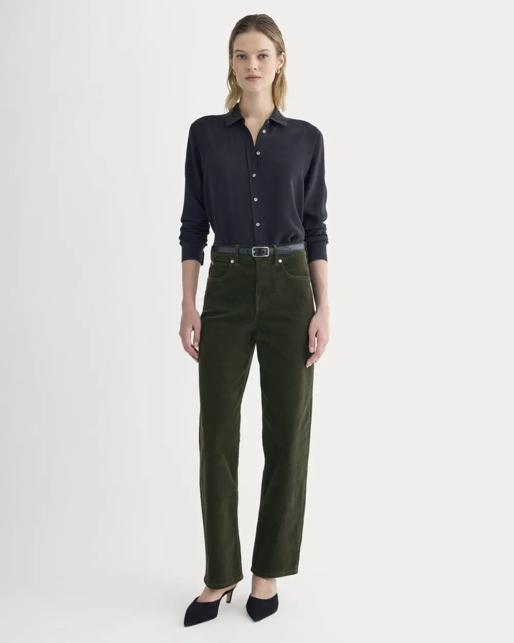 The Way-High Corduroy Pant (Dark Forest)