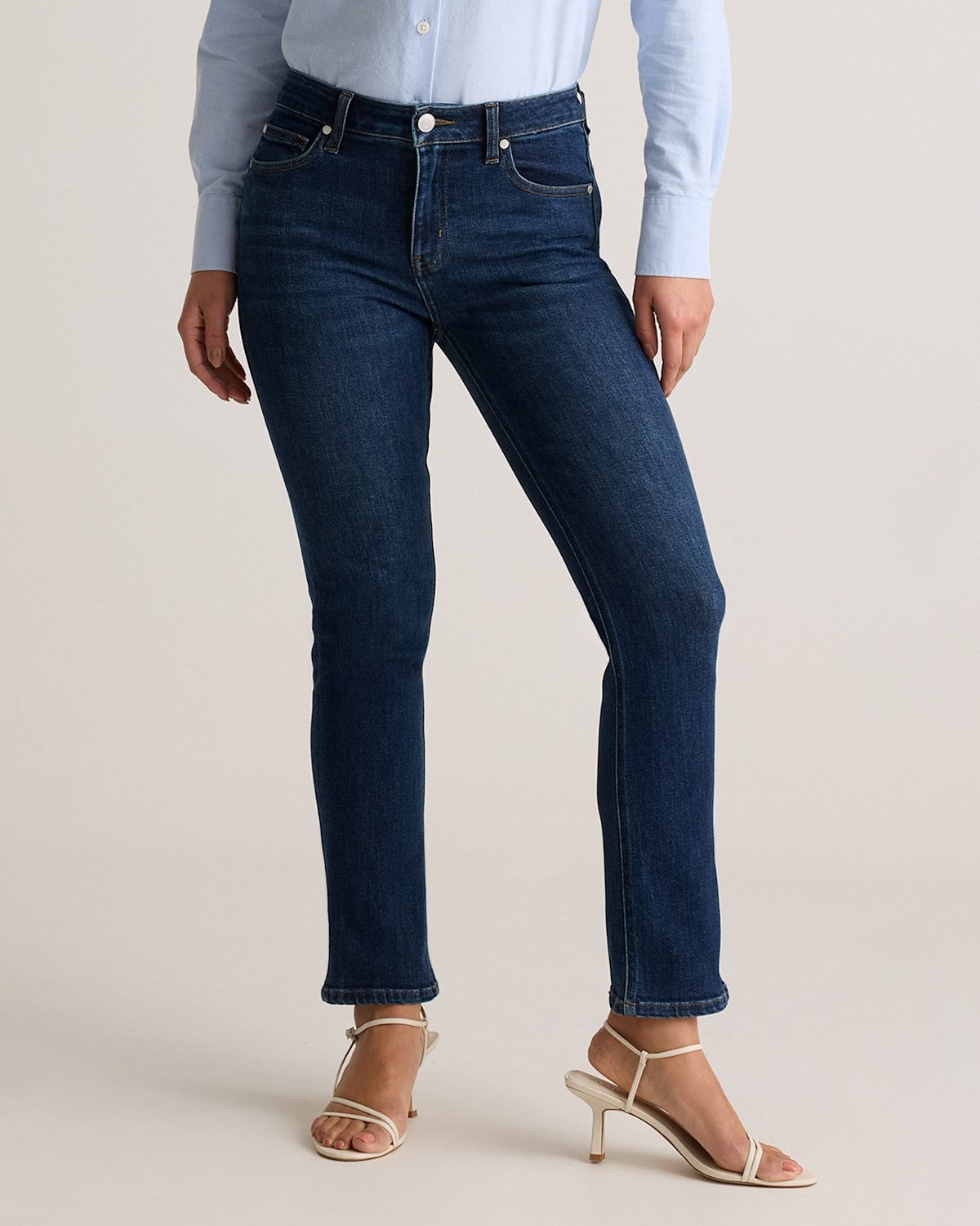 Luna Stretch Slim Straight Jeans (Midnight Blue)