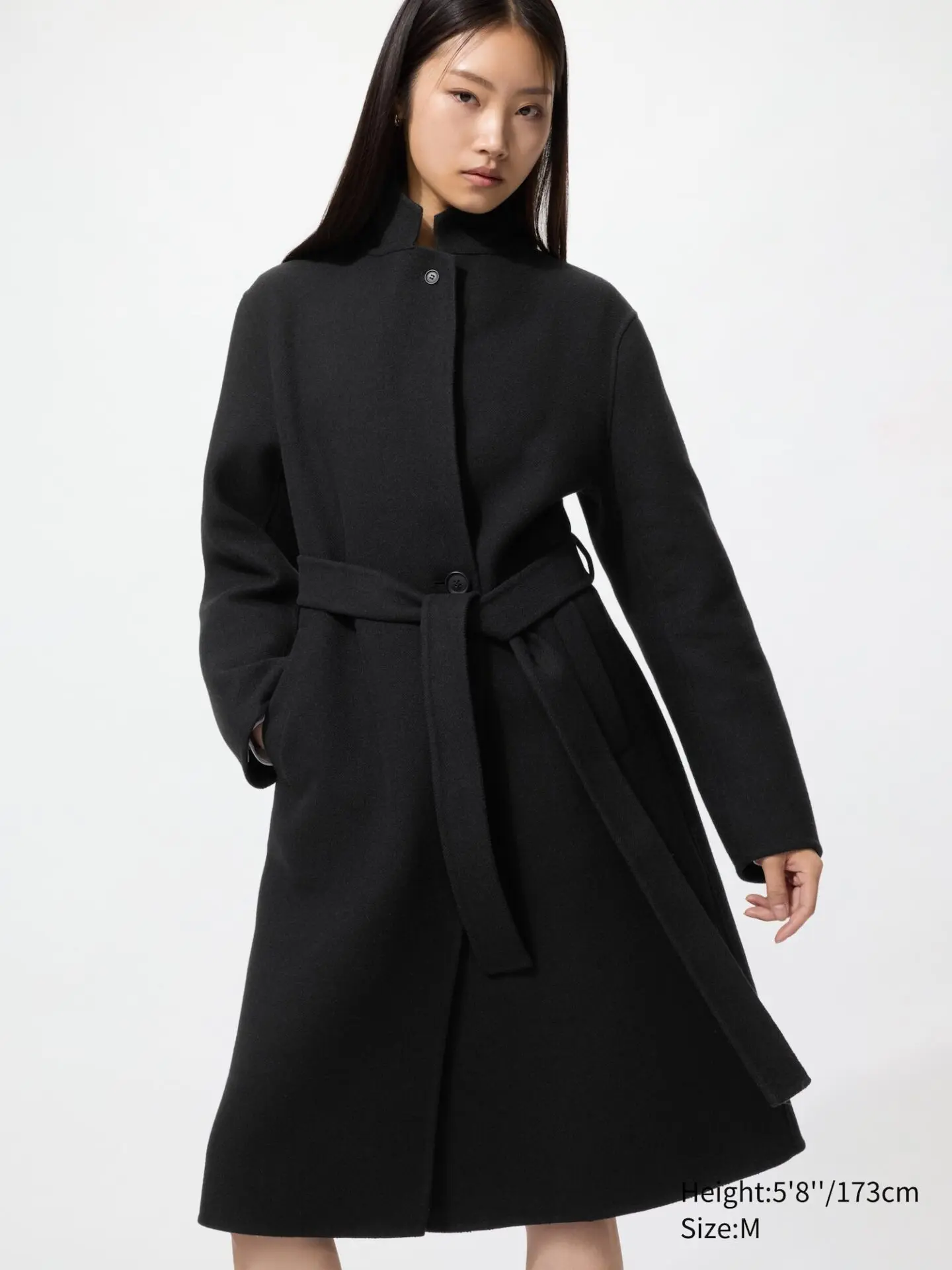 Double Face Relaxed Long Coat (09 Black)