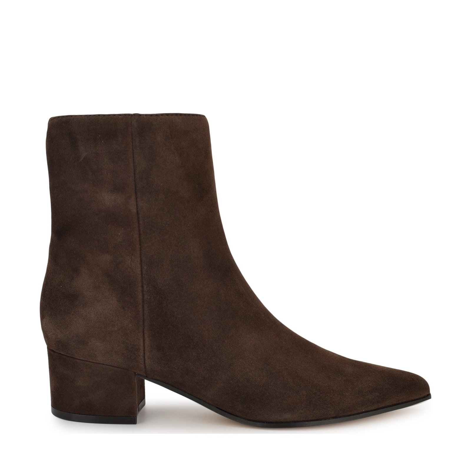 Maribu Ankle Leather Booties (Brown Suede)