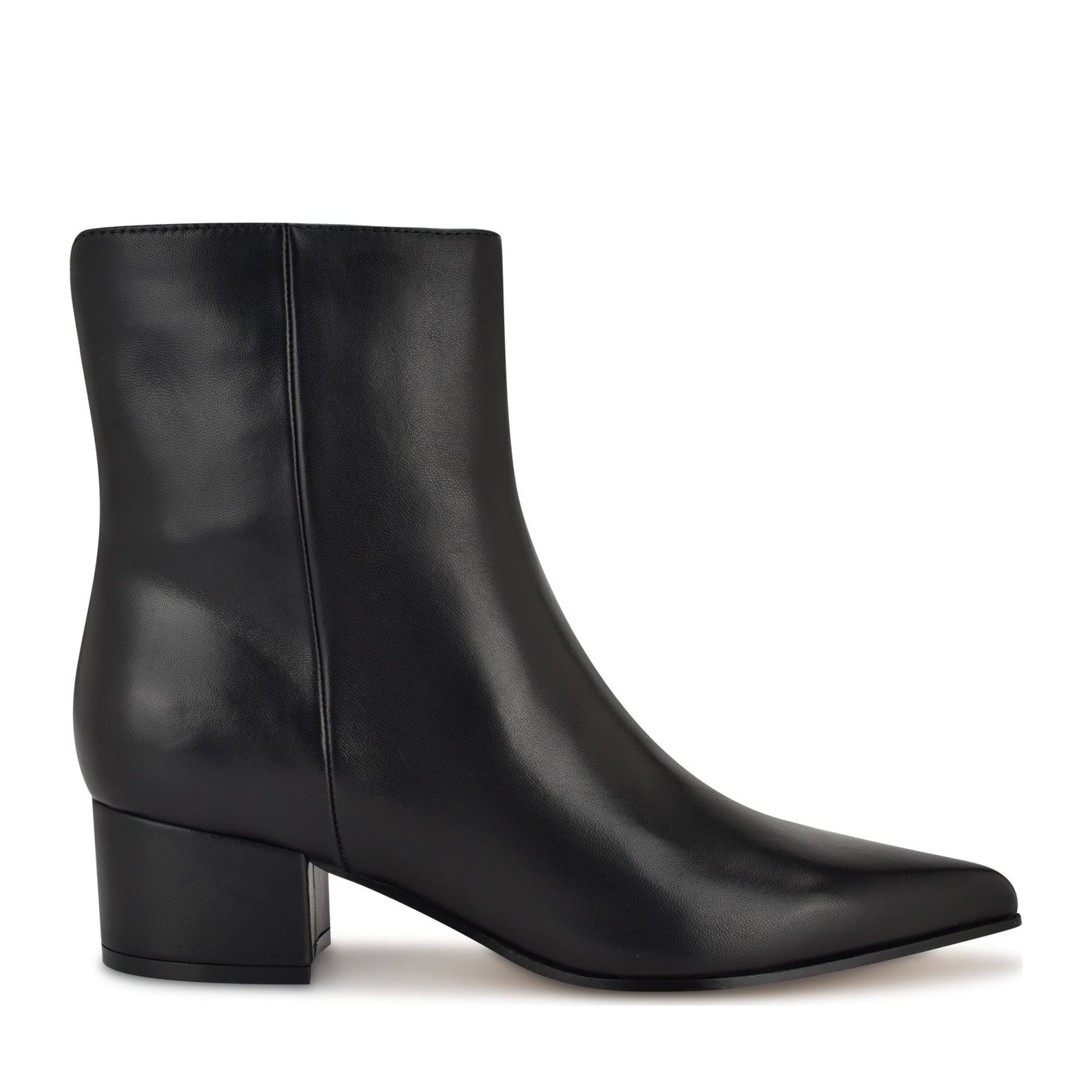 Maribu Ankle Leather Booties (Black Leather)