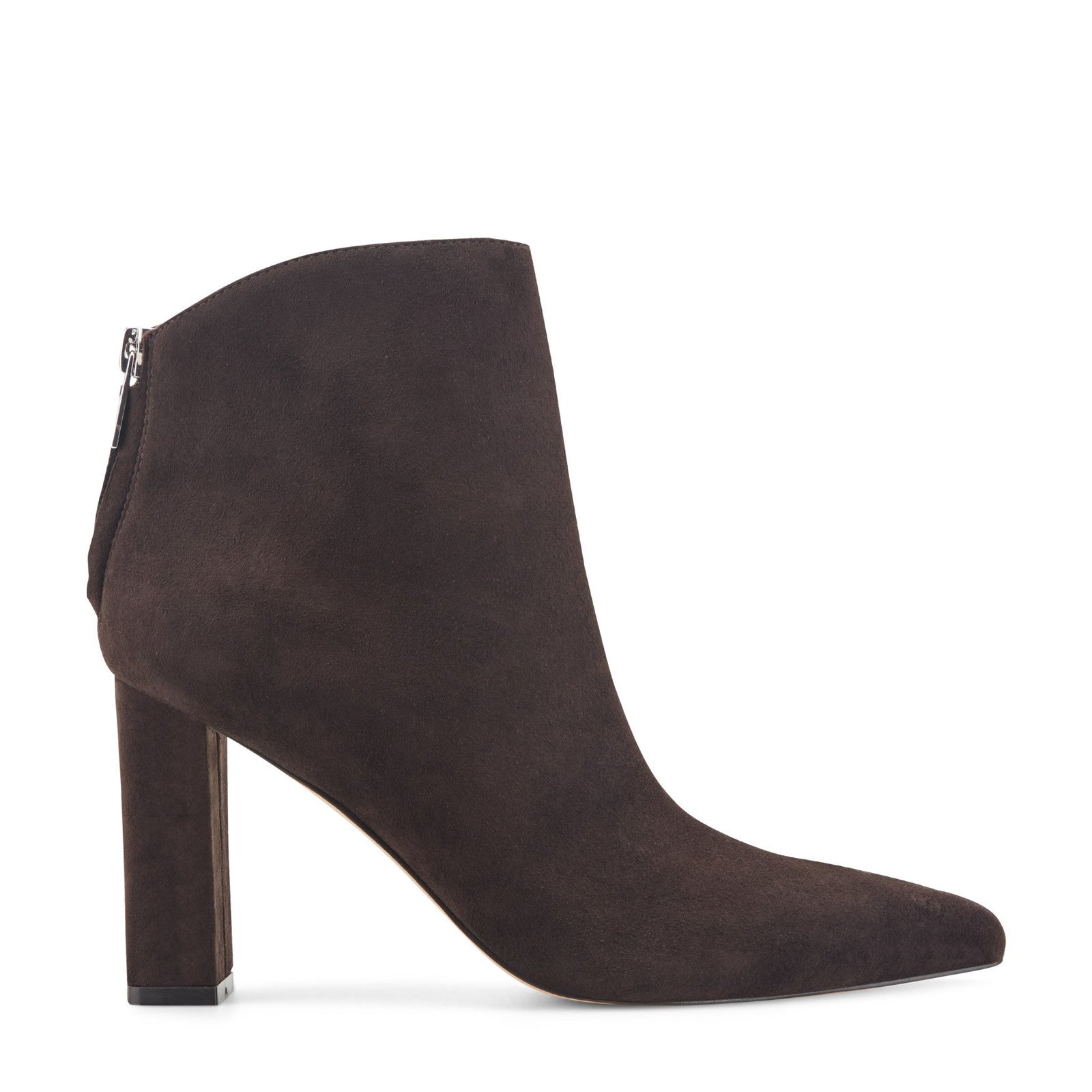 Sydnie Leather Ankle Bootie (Dark Brown Suede)