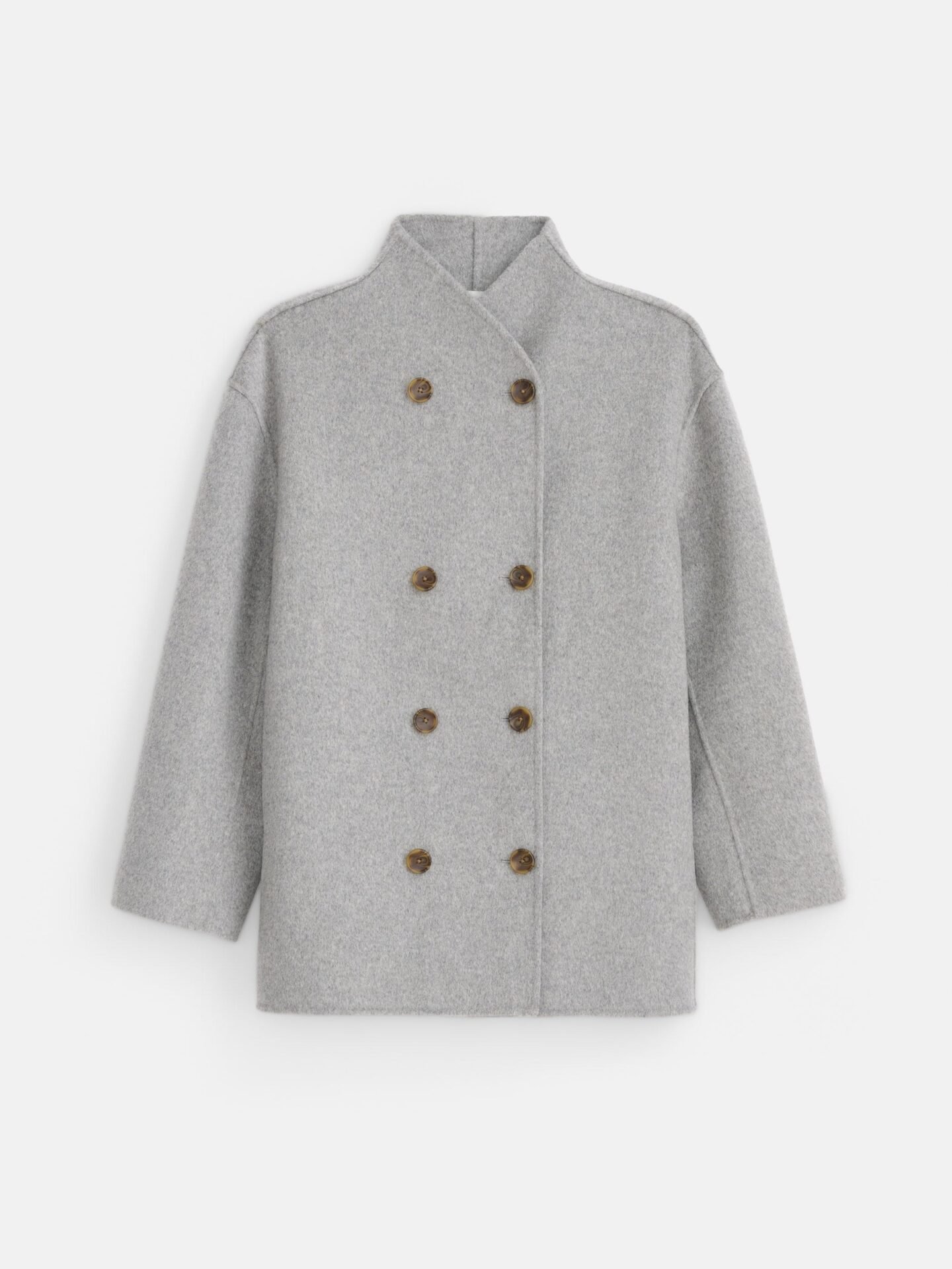 Sophia Coat in Wool (Light Heather Grey)
