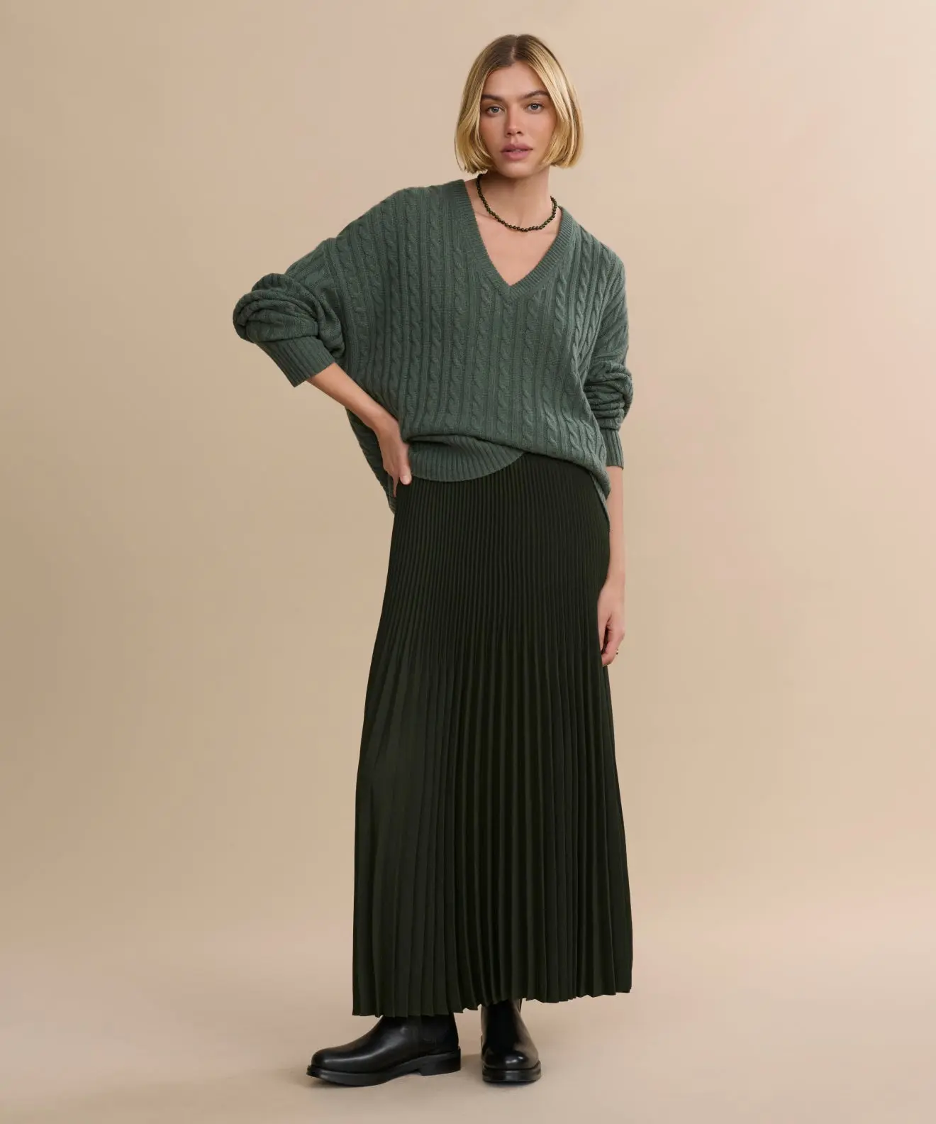 Pleated Skirt (Forest)