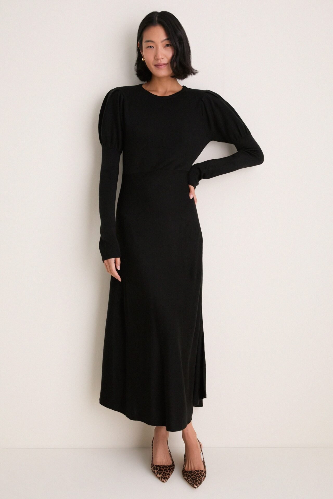 Black Brielle Sweater Dress (Pomander Place)