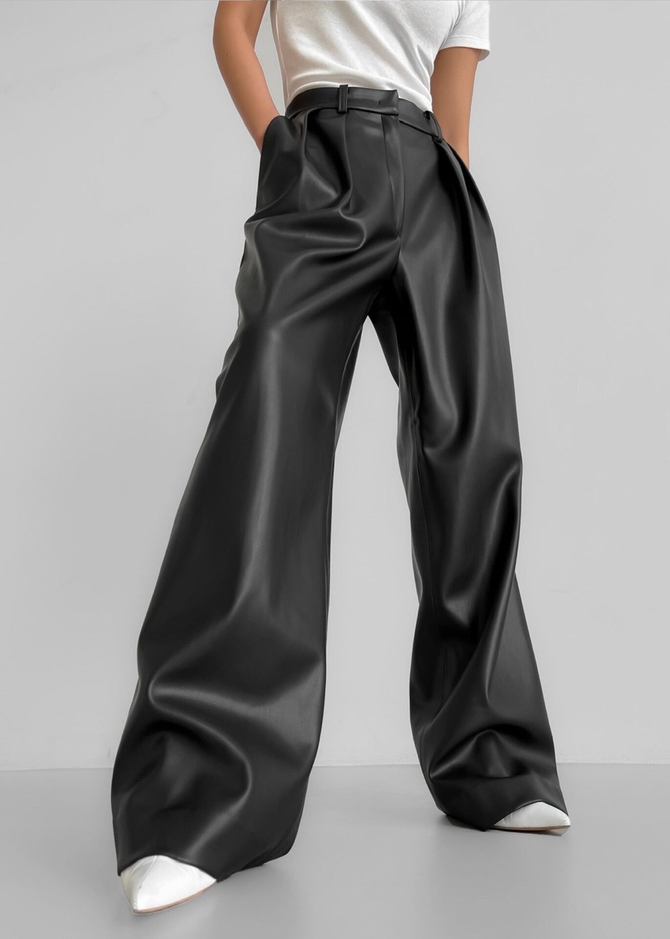 Helsinki Faux Leather Pants (Black)