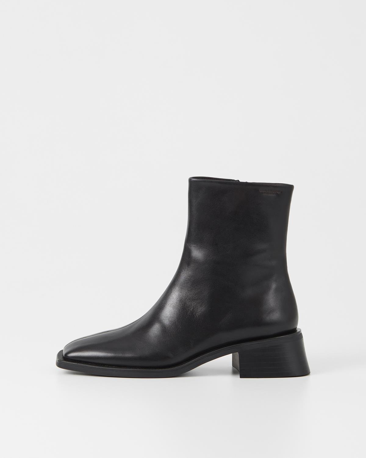 Blanca Ankle Boots (Black Leather)