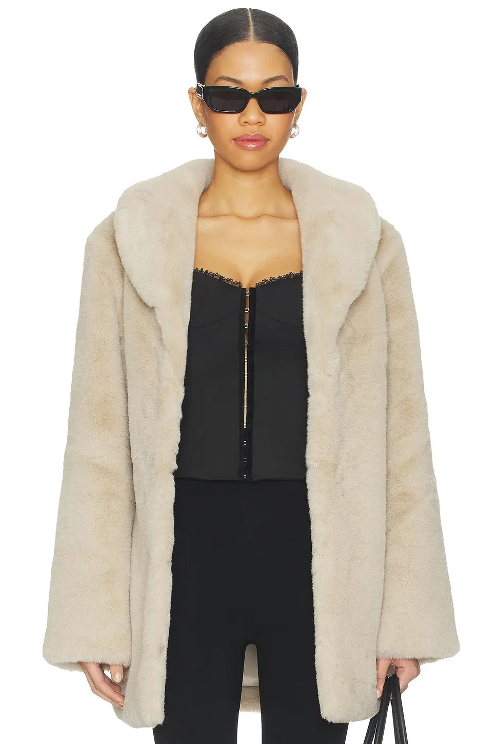 Tatiana Faux Fur Coat (Oatmilk)