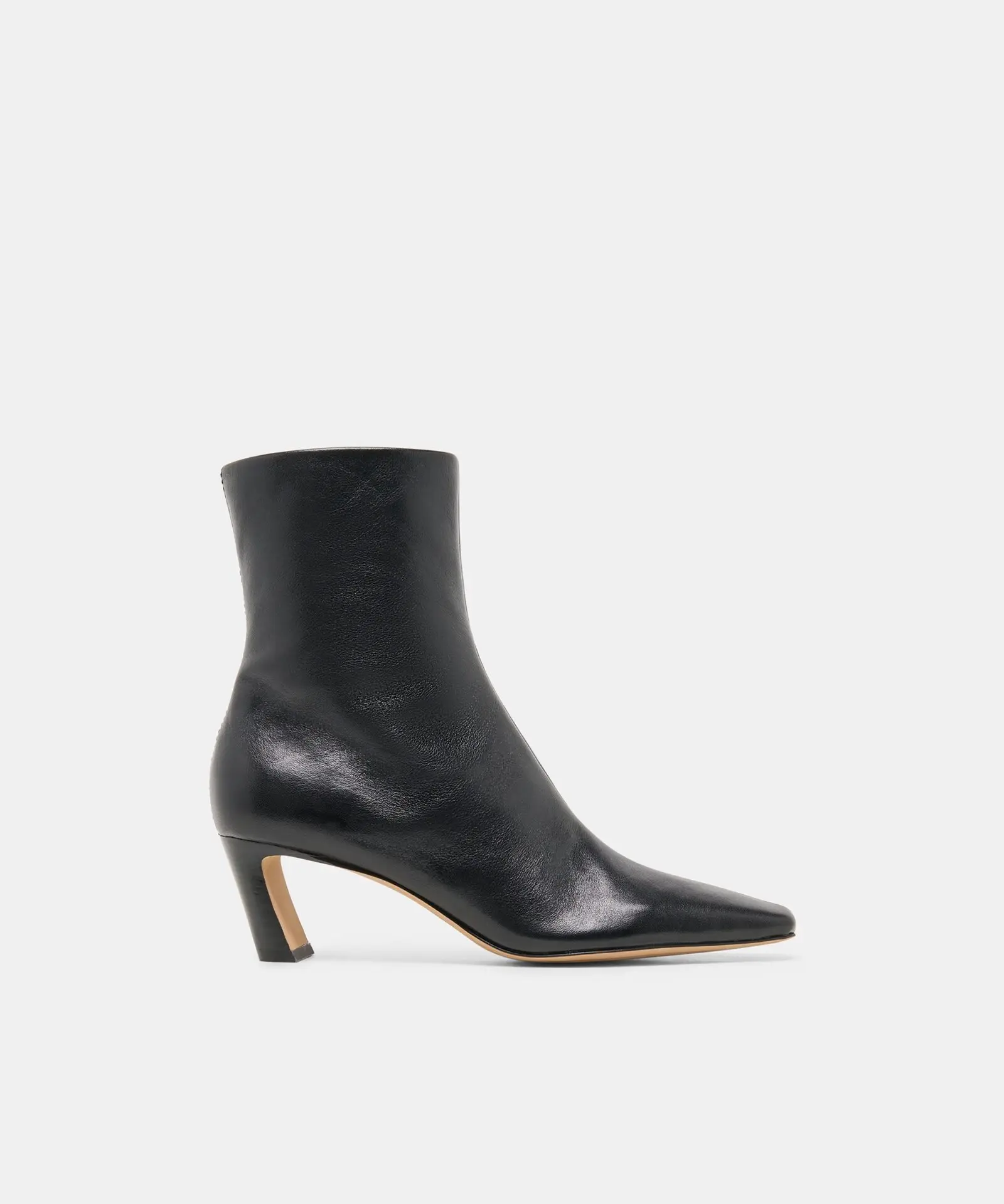 Nesly Leather Ankle Booties (Black Leather)