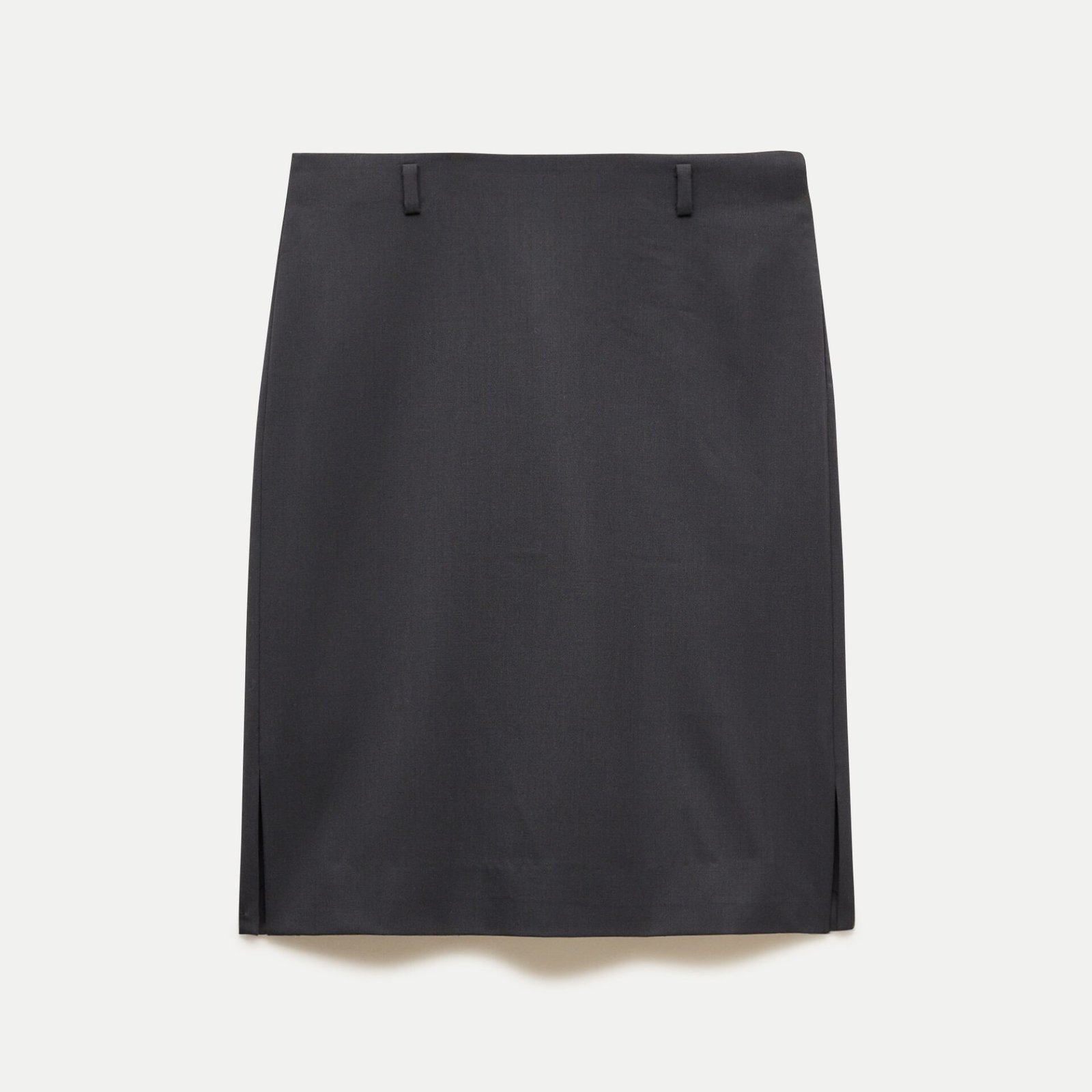No. 2 Pencil Skirt in Lightspun Wool Blend (Ink)