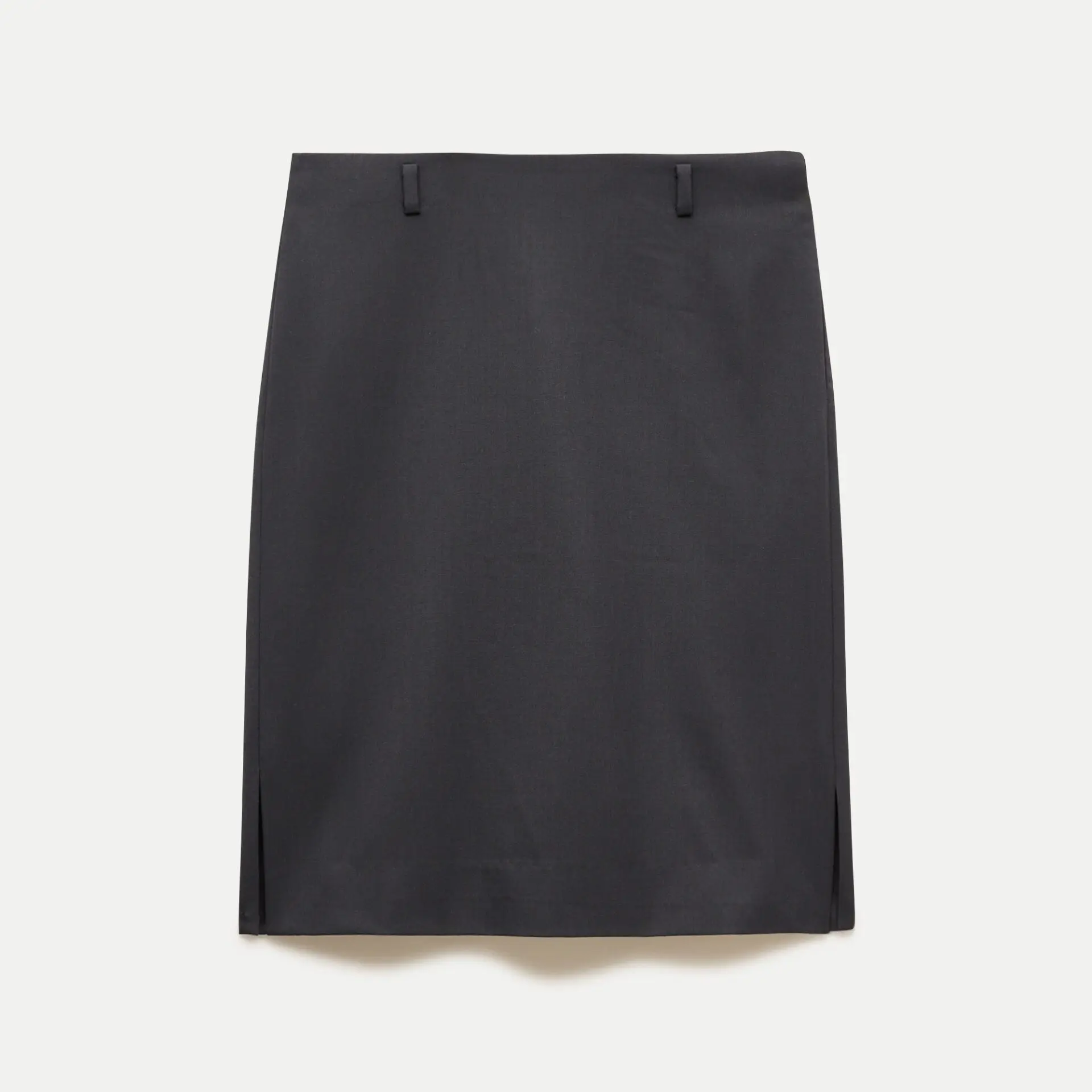 No. 2 Pencil Skirt in Lightspun Wool Blend (Ink)
