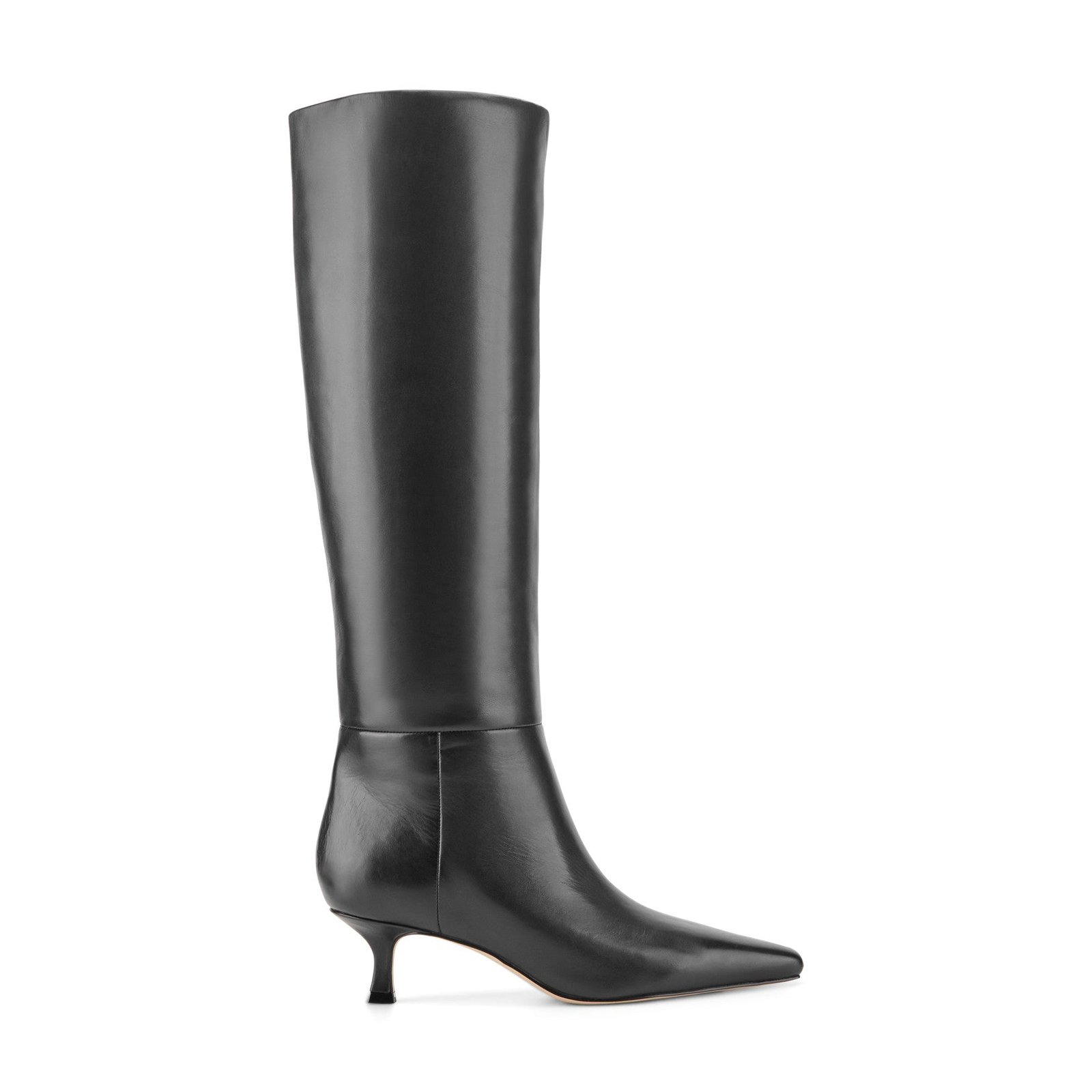 Kaisley Leather Knee High Boot (Black Leather)