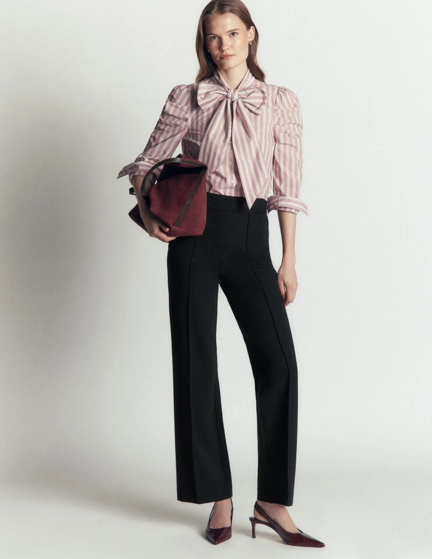 Straight Leg Ponte Pants (Black)