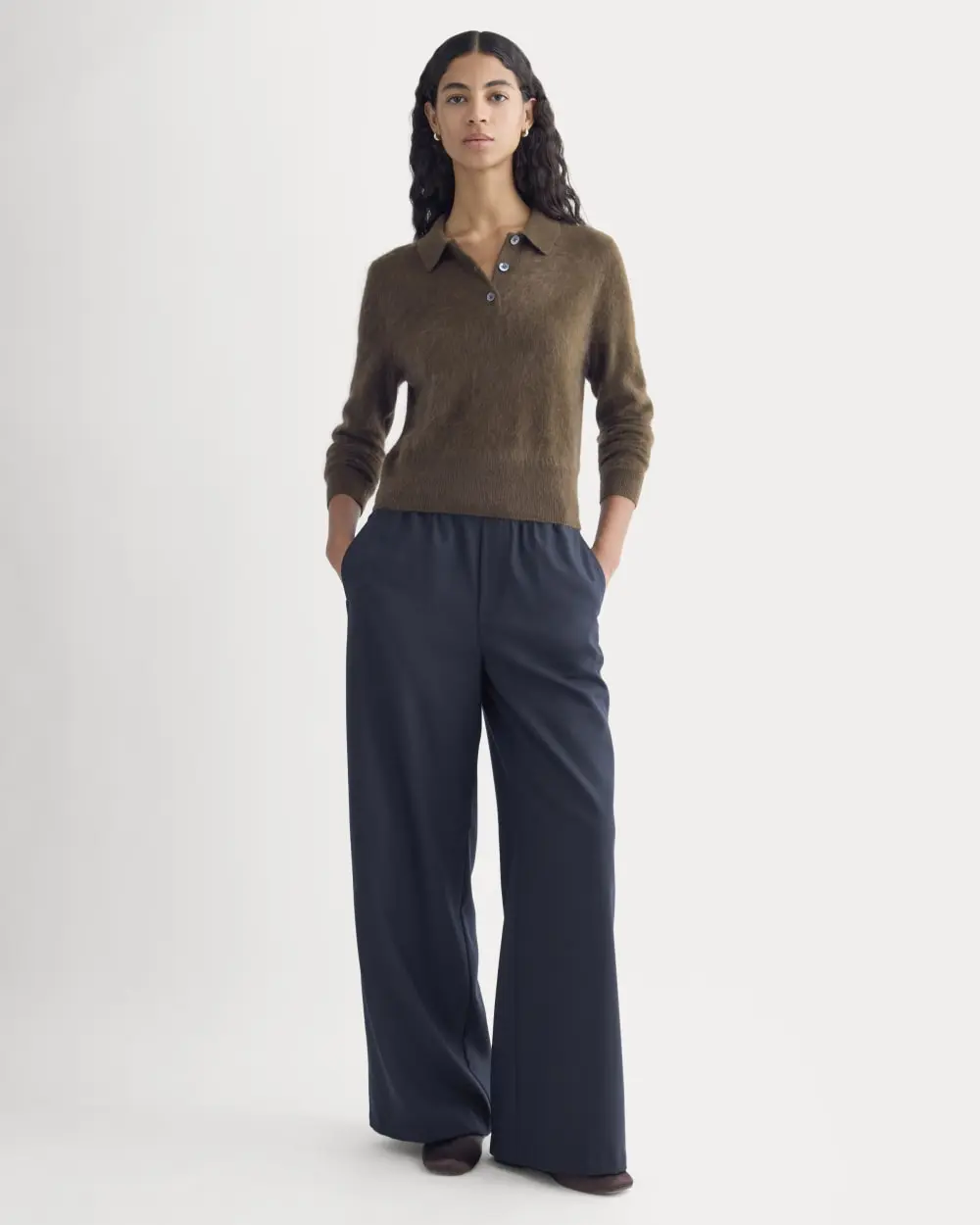 The Pull-On Trouser in Tailor Twill (Midnight Navy)
