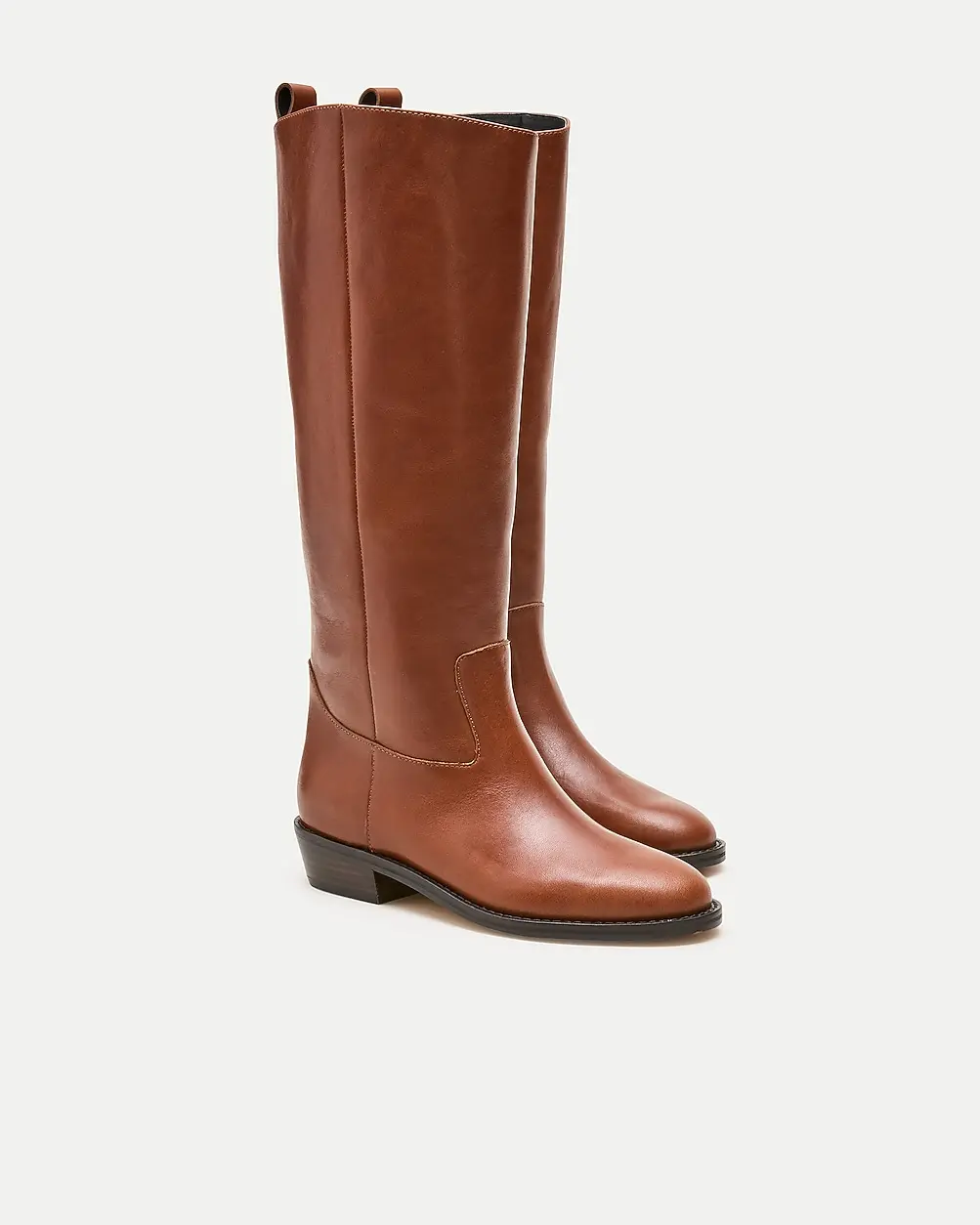 Knee-High Riding Boots in Leather (Sweet Chestnut)