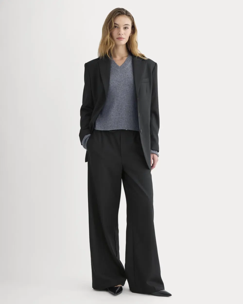 The Pull-On Trouser in Tailor Twill (Black)