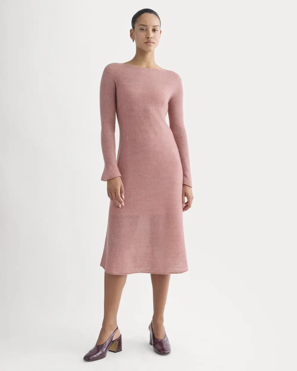 The Air Alpaca Sweater Dress (Rose Dust)