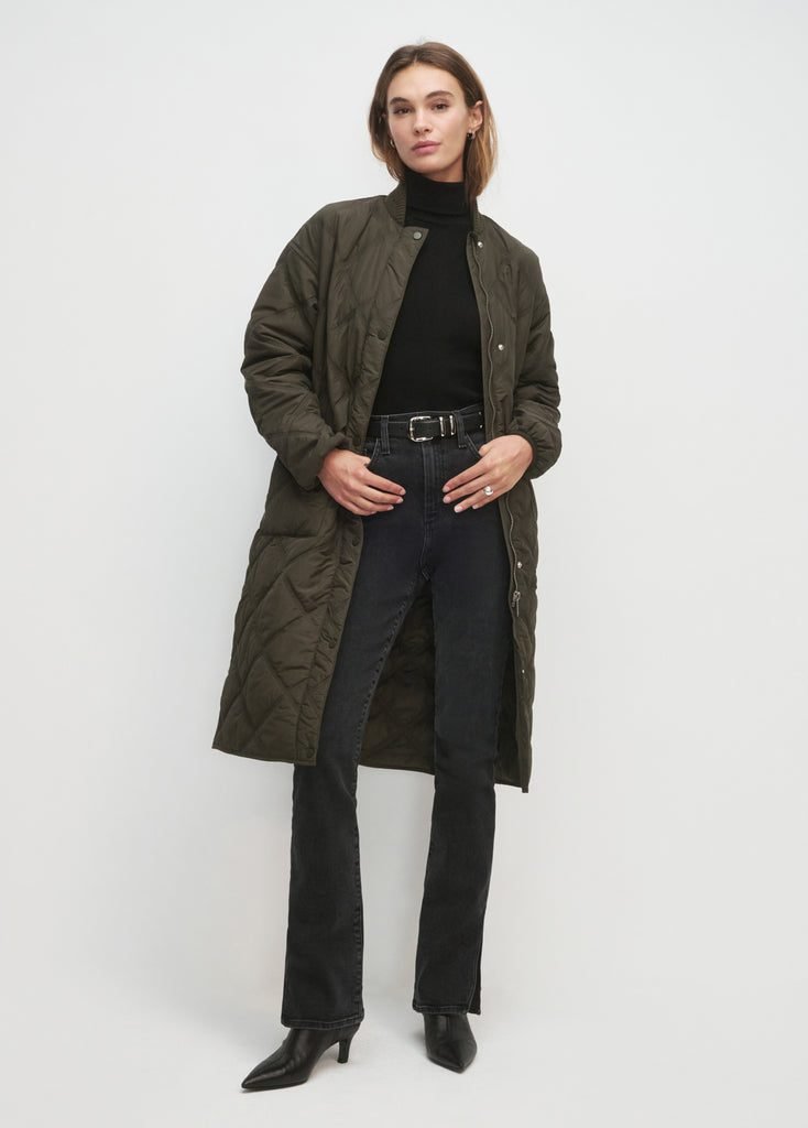 The Walk in the Park Quilted Jacket (Dark Olive)