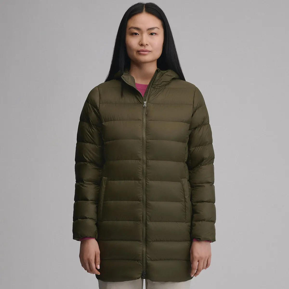 Women's CirrusLite Down Hooded Parka (Dark Fatigue)