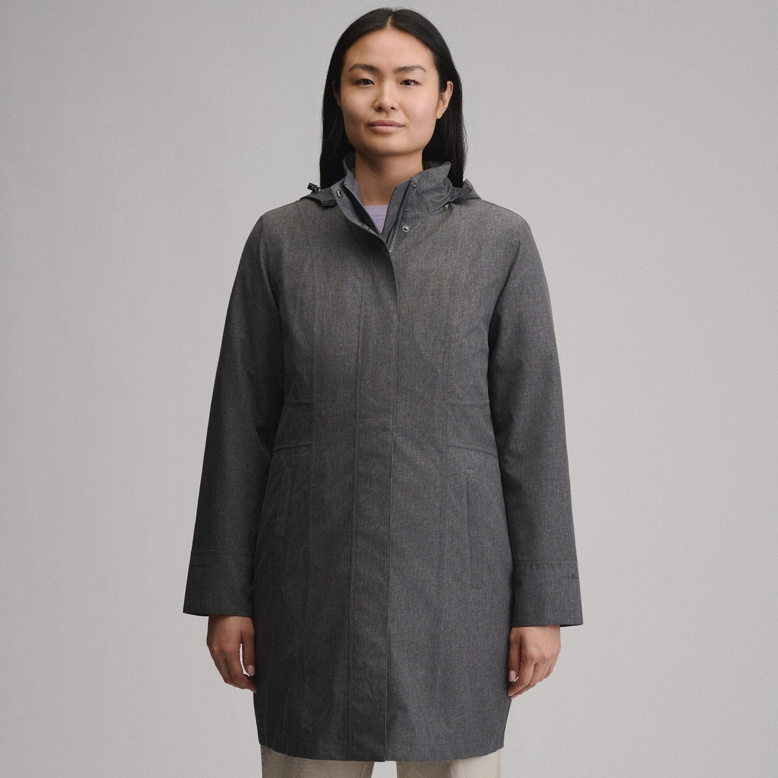 Girl on the Go Insulated Trench (Dark Charcoal)