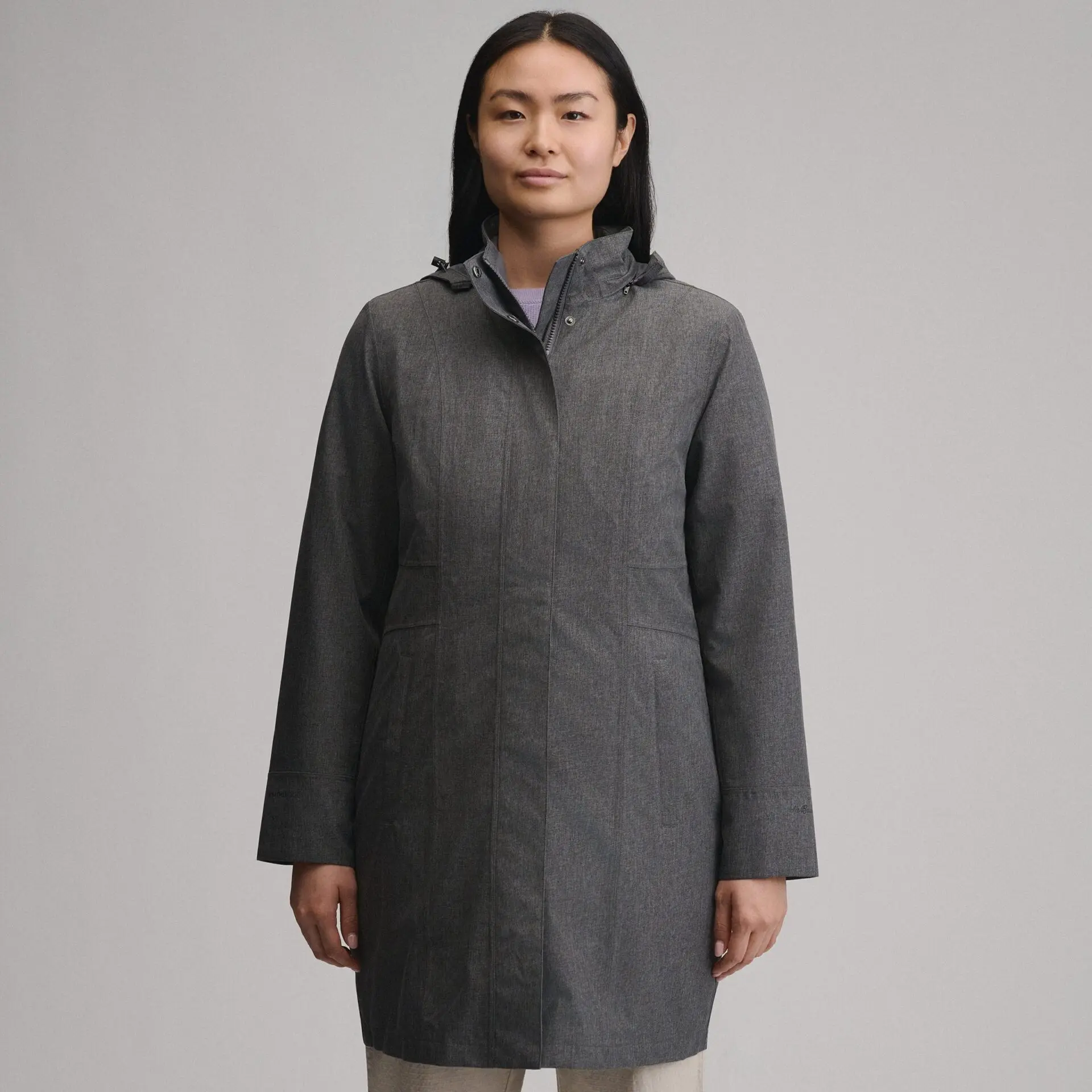 Women's Girl on the Go Insulated Trench (Dark Charcoal)